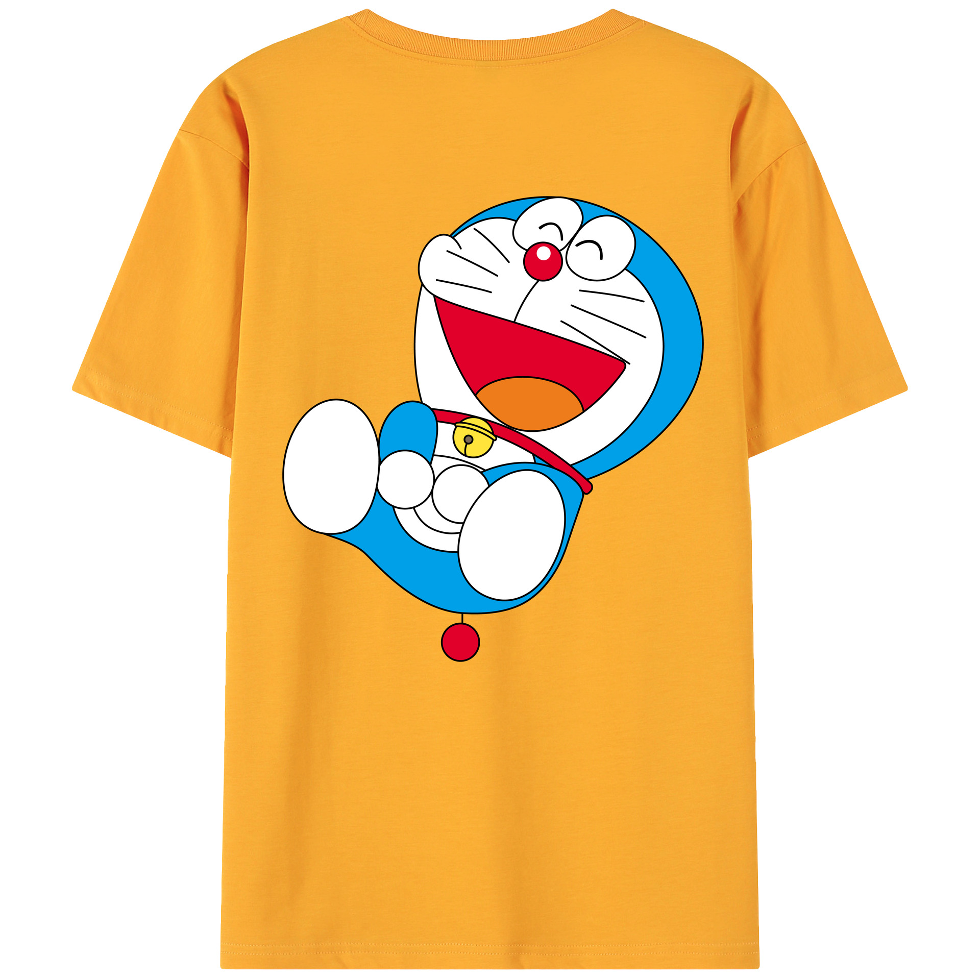 （画像用） ドラえもん Doraemon 綿100％ メンズ半袖Tシャツ（バックプリント） 通気性