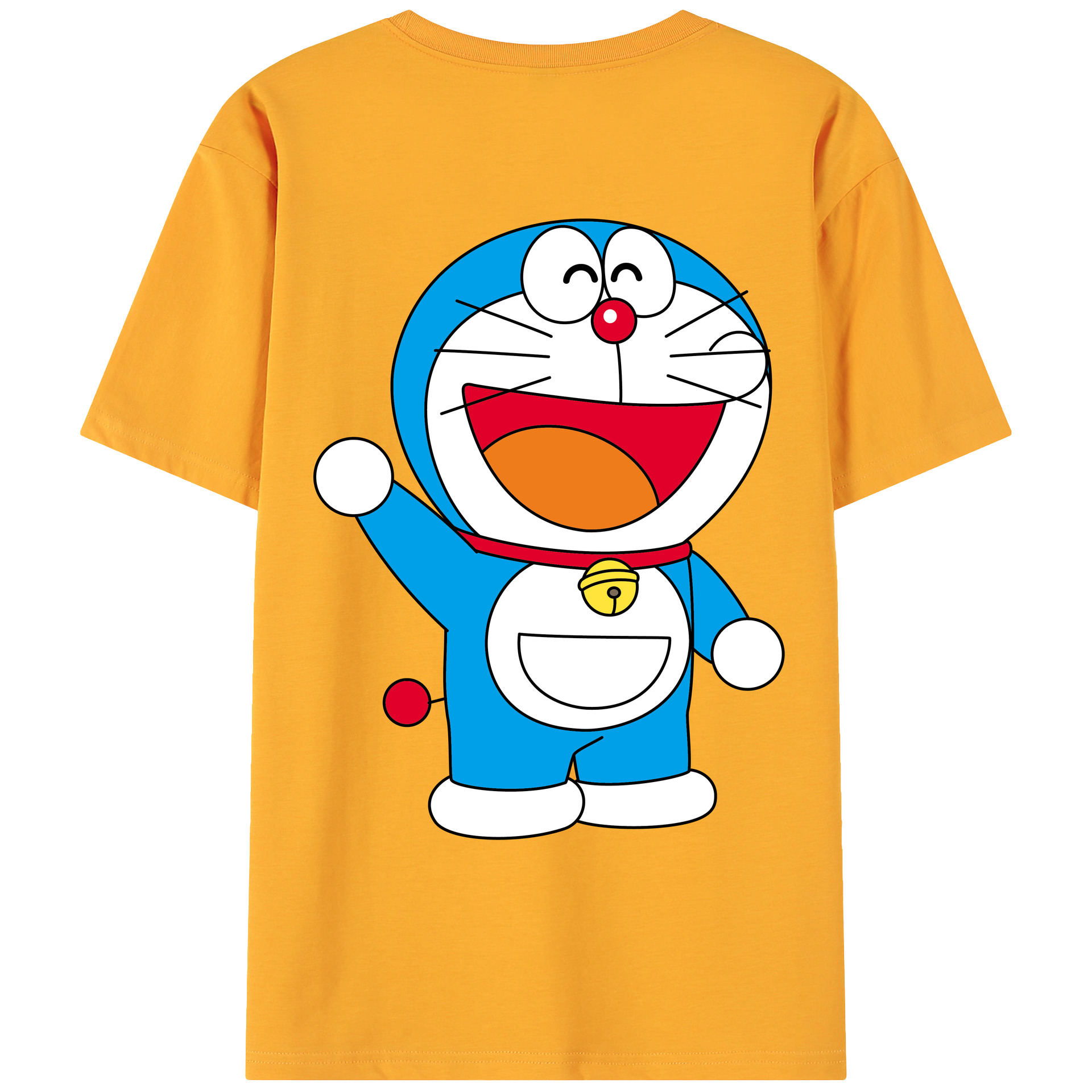 （画像用） ドラえもん Doraemon 綿100％ メンズ半袖Tシャツ（バックプリント） 通気性