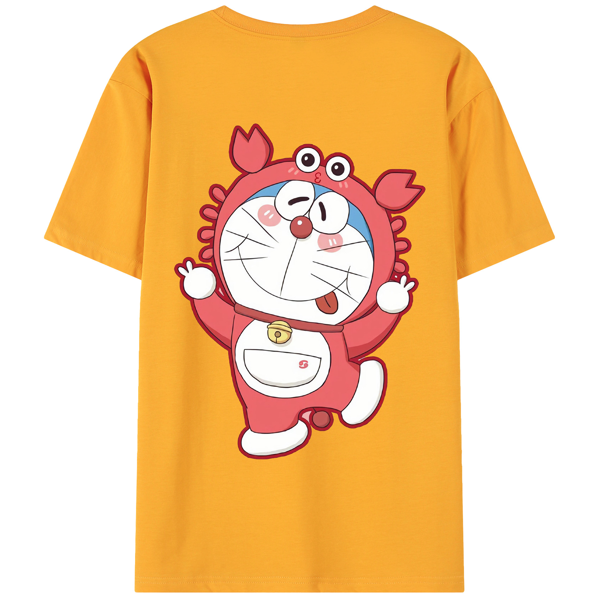 （画像用） ドラえもん Doraemon 綿100％ メンズ半袖Tシャツ（バックプリント） 通気性