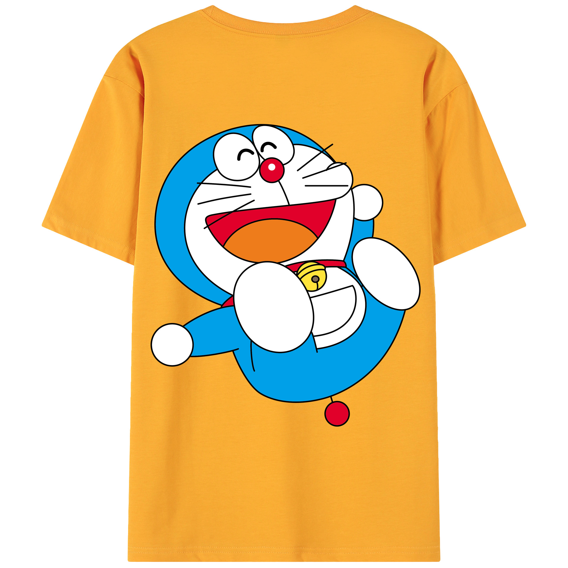 （画像用） ドラえもん Doraemon 綿100％ メンズ半袖Tシャツ（バックプリント） 通気性