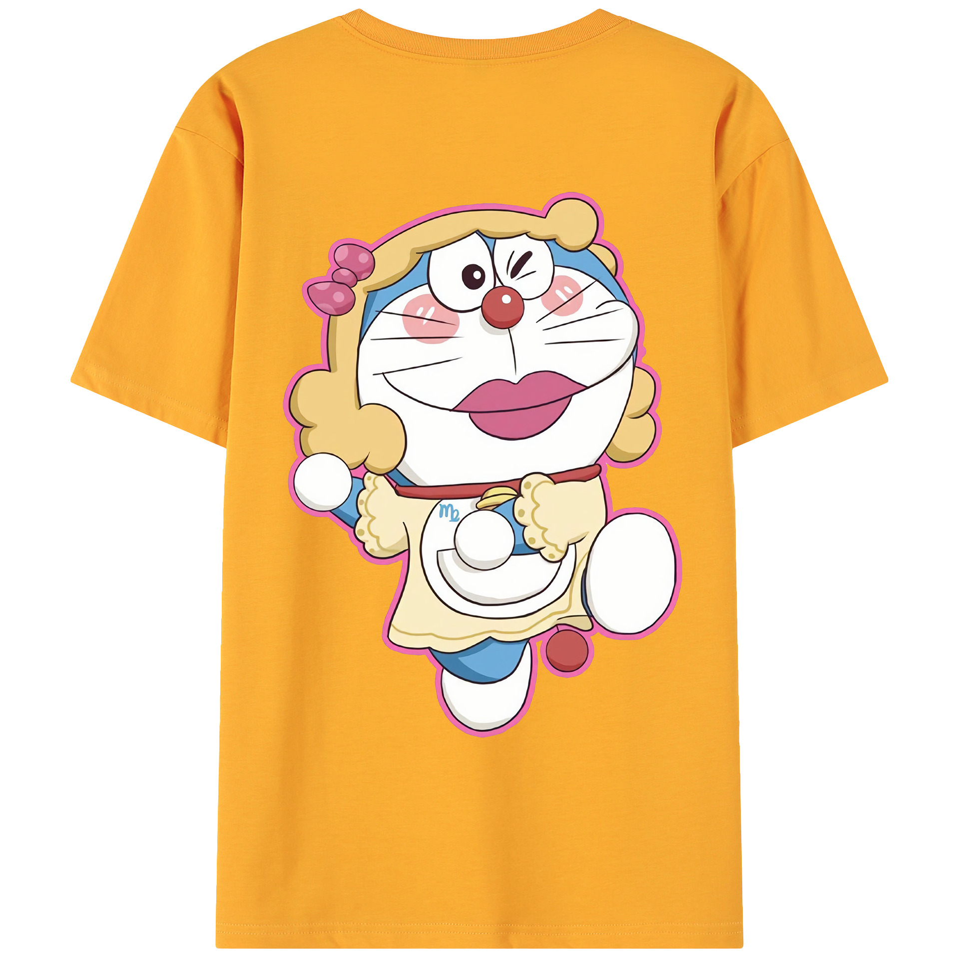 （画像用） ドラえもん Doraemon 綿100％ メンズ半袖Tシャツ（バックプリント） 通気性