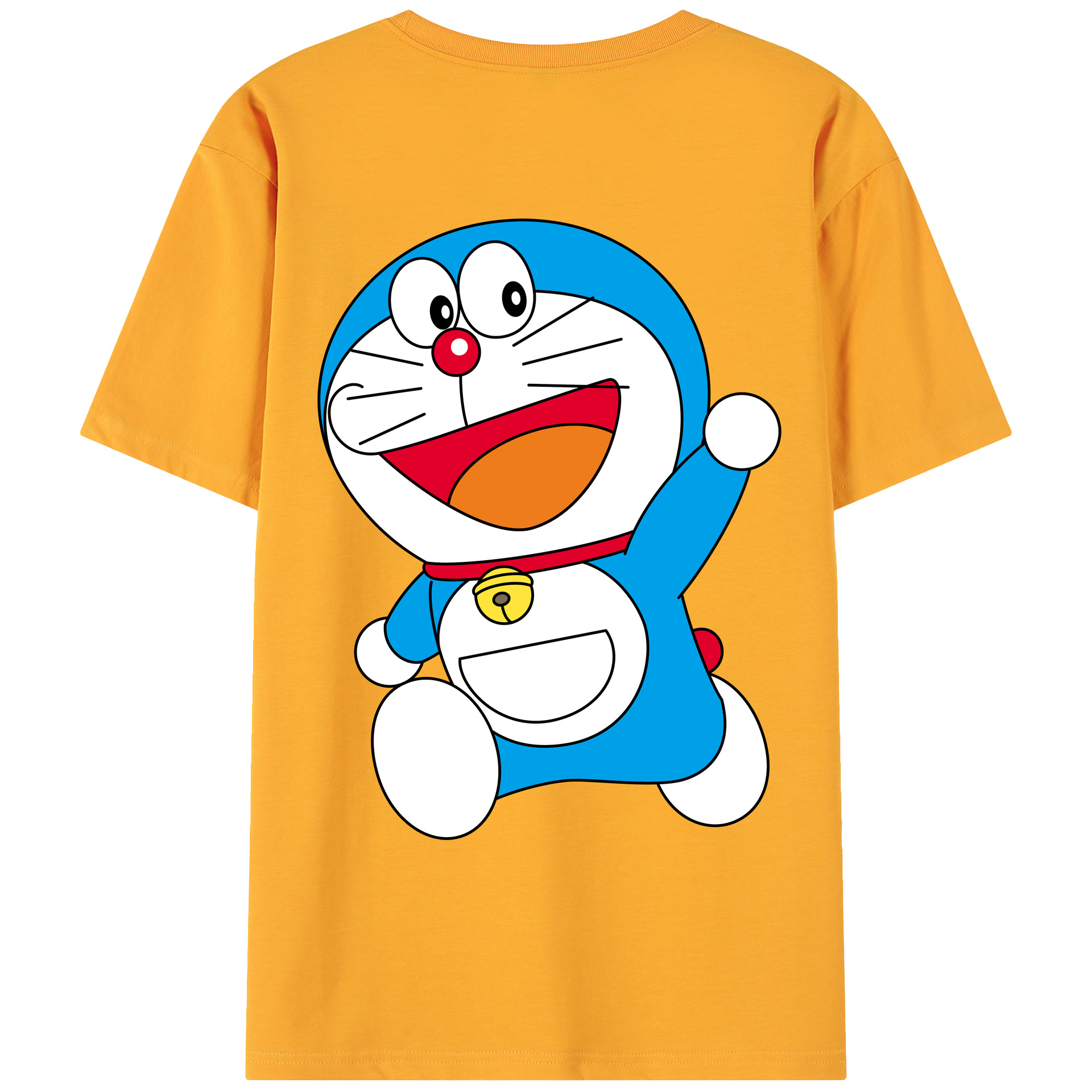 （画像用） ドラえもん Doraemon 綿100％ メンズ半袖Tシャツ（バックプリント） 通気性