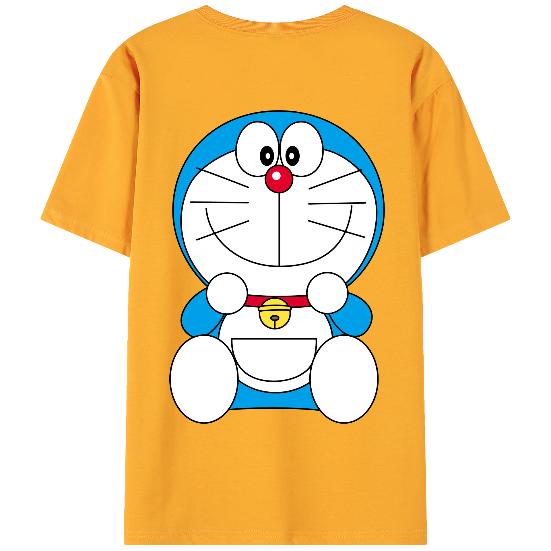 （画像用） ドラえもん Doraemon 綿100％ メンズ半袖Tシャツ（バックプリント） 通気性