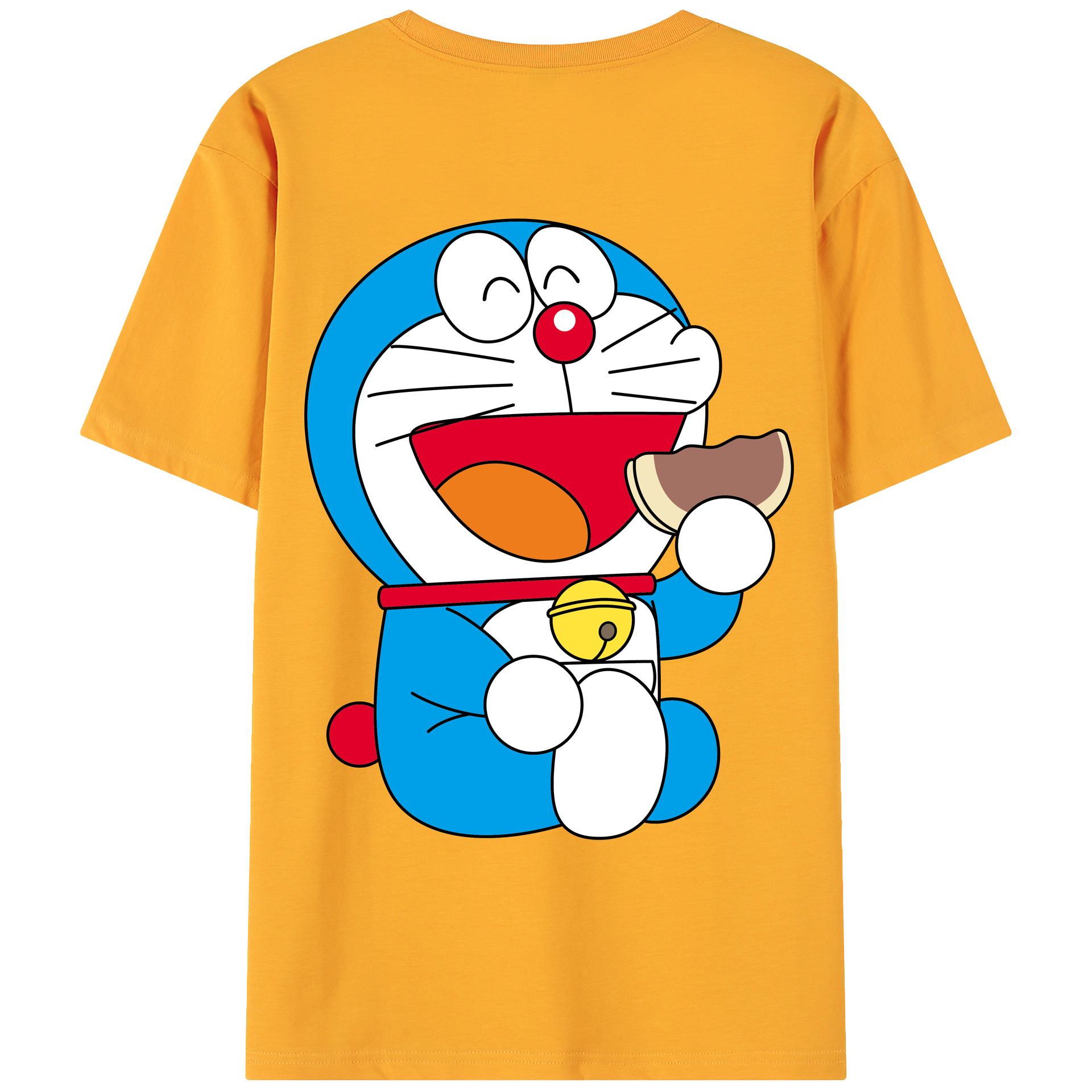 （画像用） ドラえもん Doraemon 綿100％ メンズ半袖Tシャツ（バックプリント） 通気性