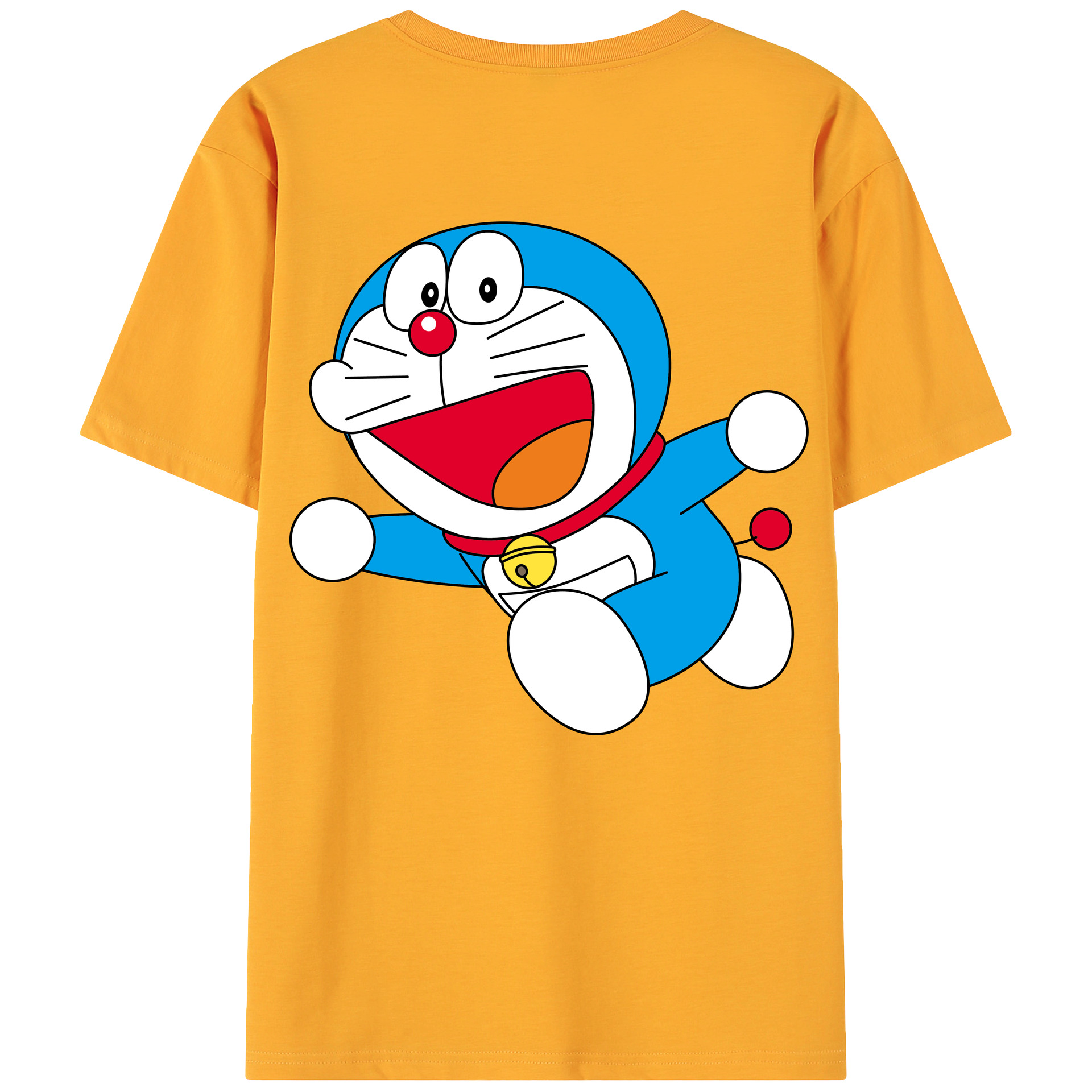 （画像用） ドラえもん Doraemon 綿100％ メンズ半袖Tシャツ（バックプリント） 通気性