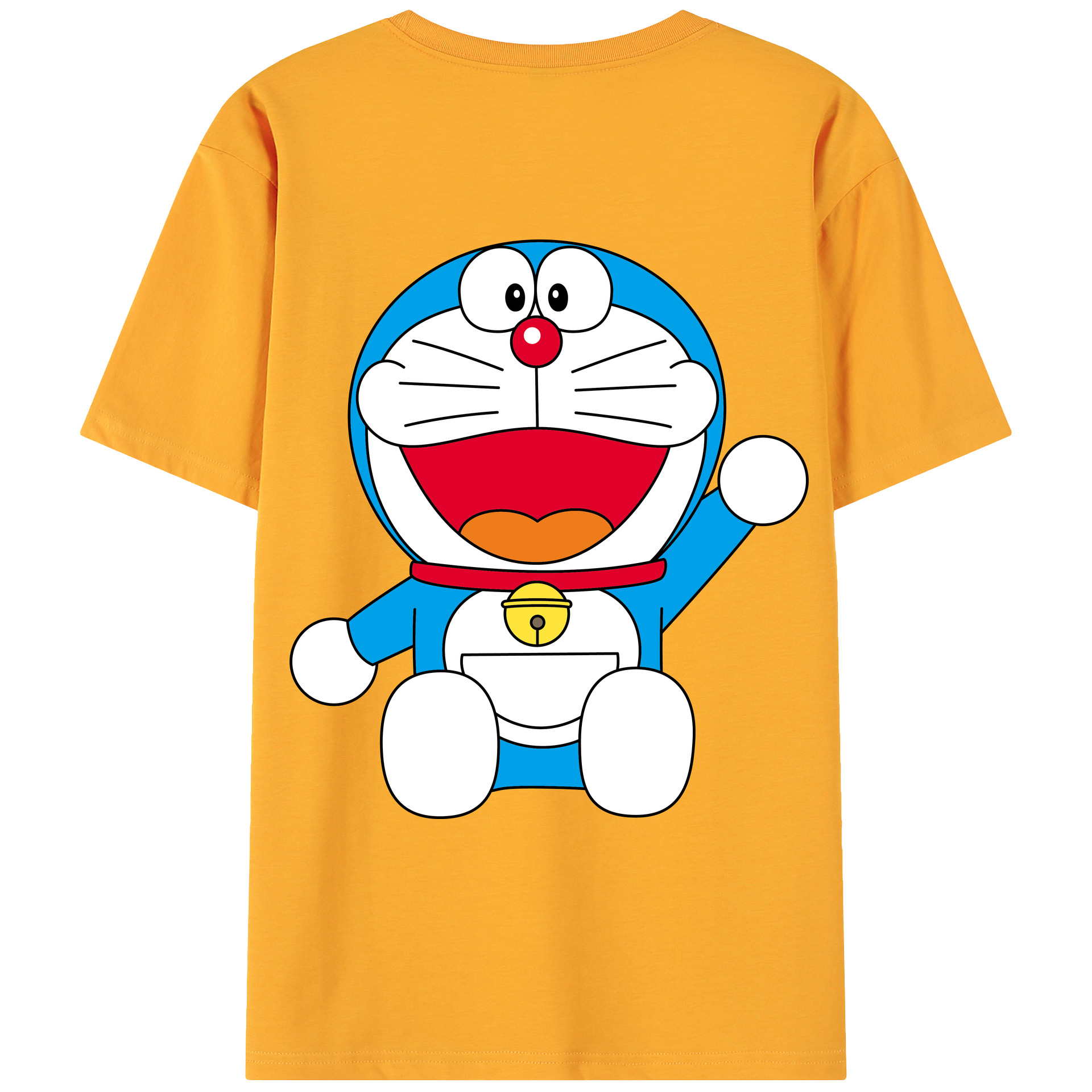 （画像用） ドラえもん Doraemon 綿100％ メンズ半袖Tシャツ（バックプリント） 通気性