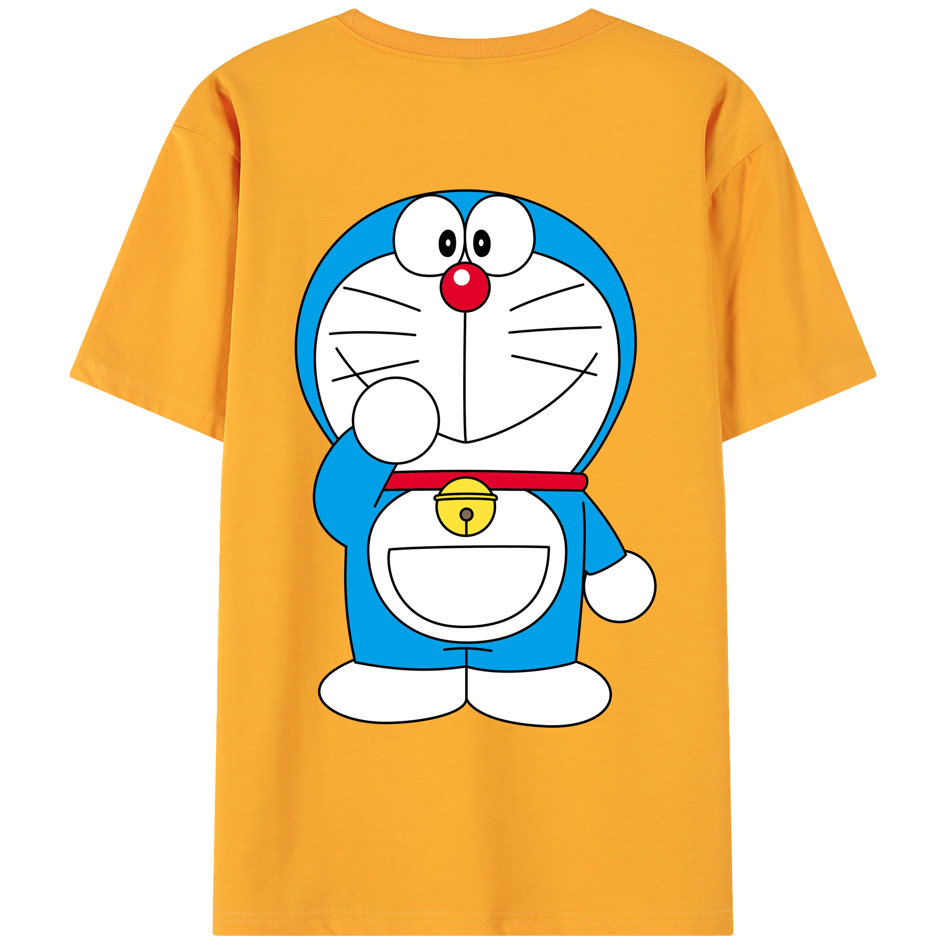 （画像用） ドラえもん Doraemon 綿100％ メンズ半袖Tシャツ（バックプリント） 通気性