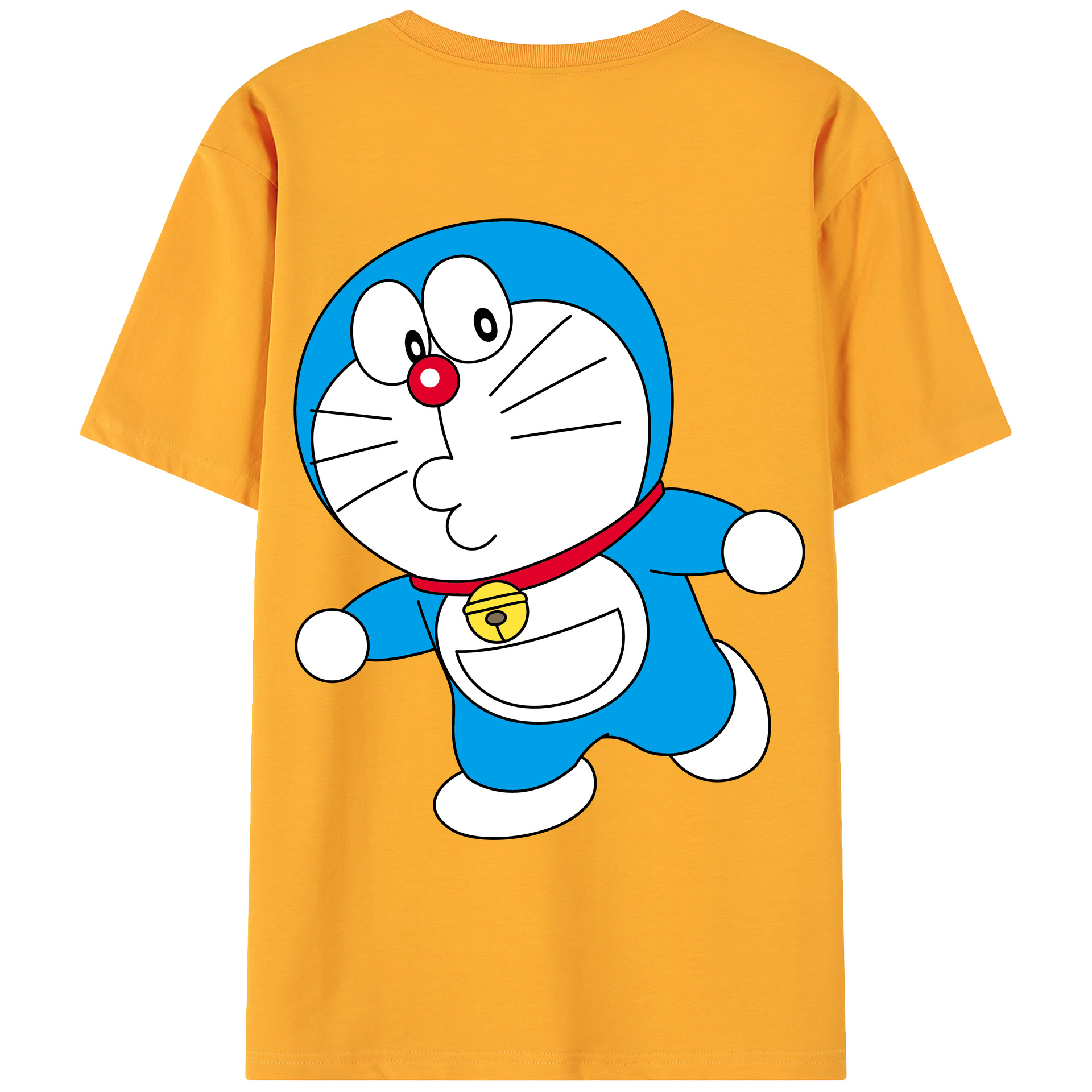 （画像用） ドラえもん Doraemon 綿100％ メンズ半袖Tシャツ（バックプリント） 通気性
