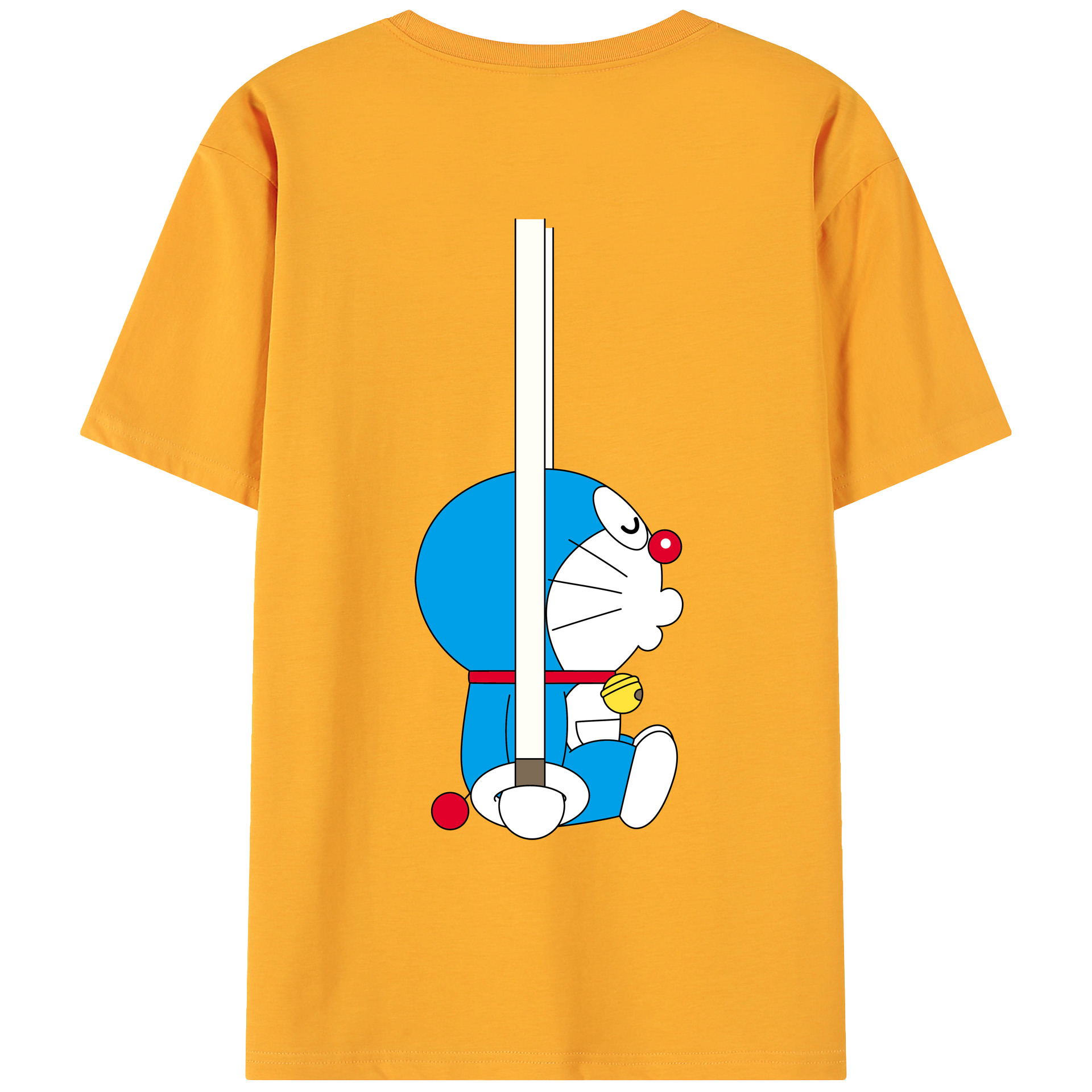 （画像用） ドラえもん Doraemon 綿100％ メンズ半袖Tシャツ（バックプリント） 通気性