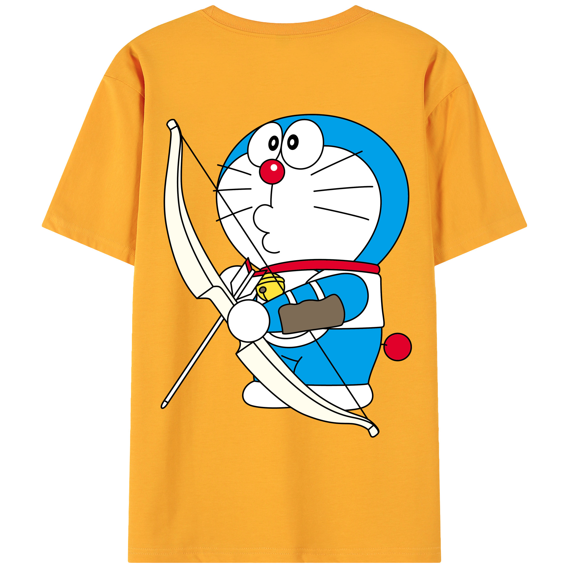 （画像用） ドラえもん Doraemon 綿100％ メンズ半袖Tシャツ（バックプリント） 通気性
