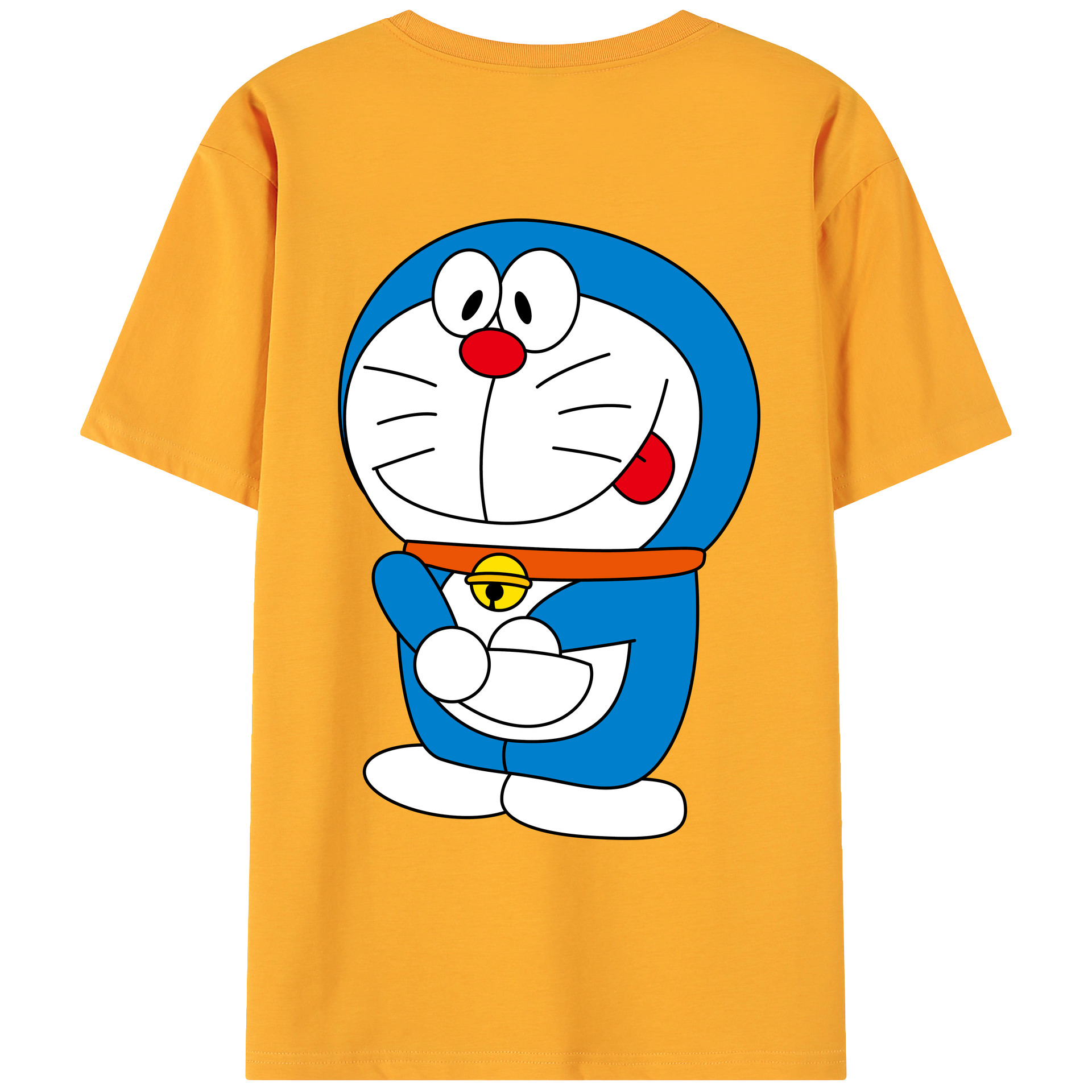 （画像用） ドラえもん Doraemon 綿100％ メンズ半袖Tシャツ（バックプリント） 通気性