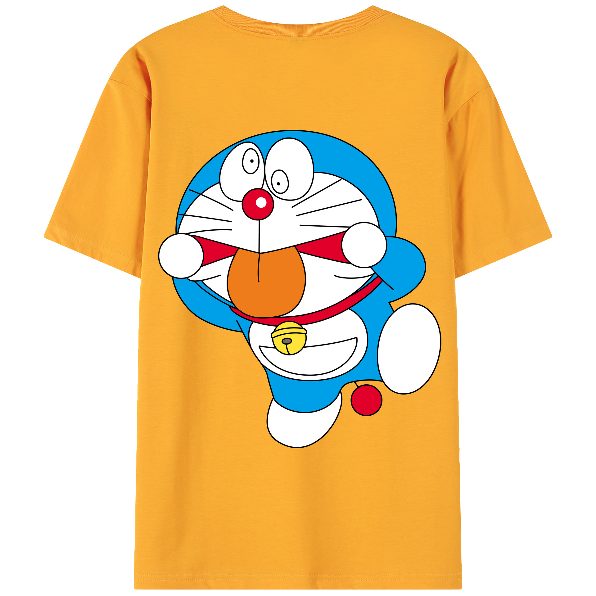 （画像用） ドラえもん Doraemon 綿100％ メンズ半袖Tシャツ（バックプリント） 通気性