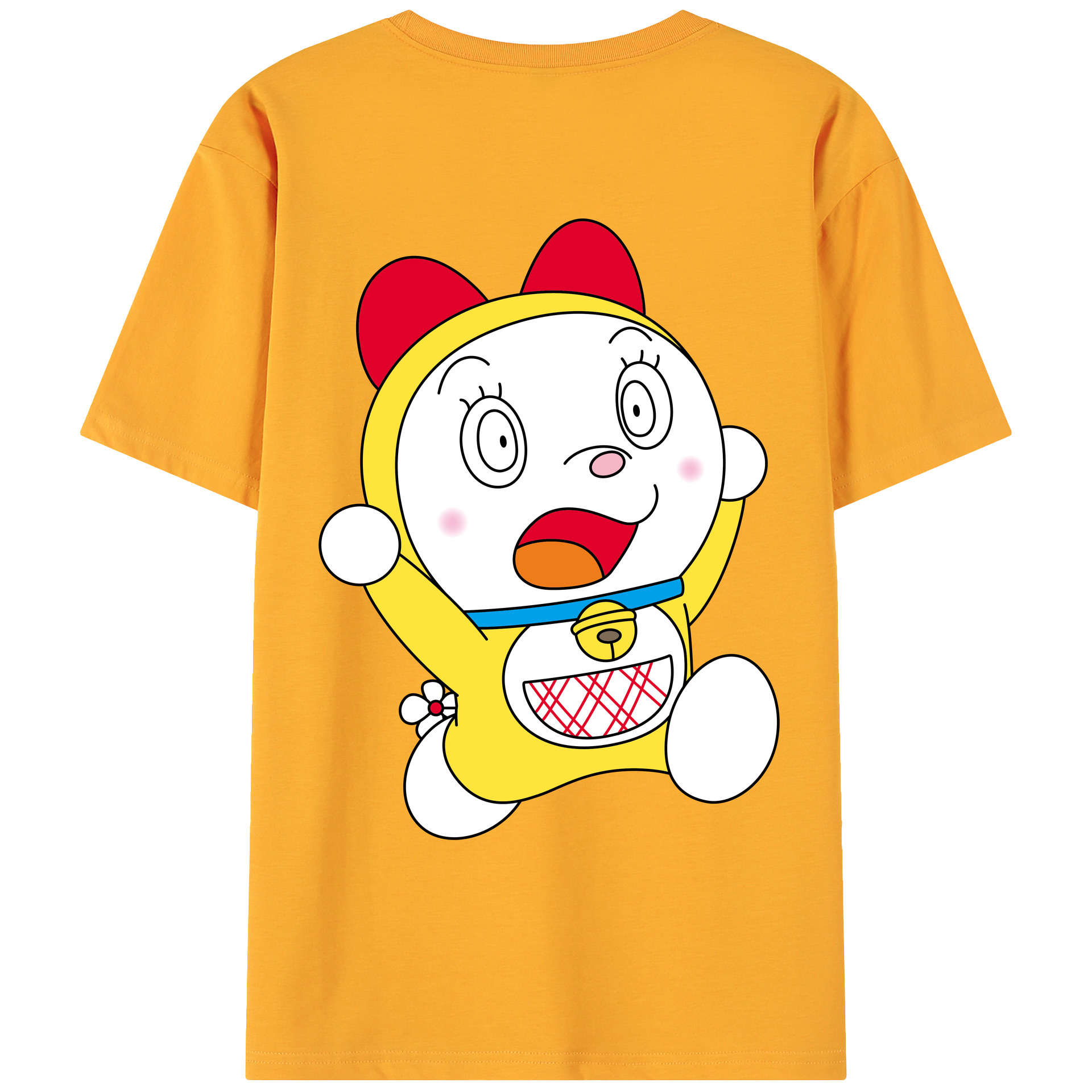 （画像用） ドラえもん ドラミ Doraemon Dorami 綿100％ メンズ半袖Tシャツ（バックプリント） 通気性