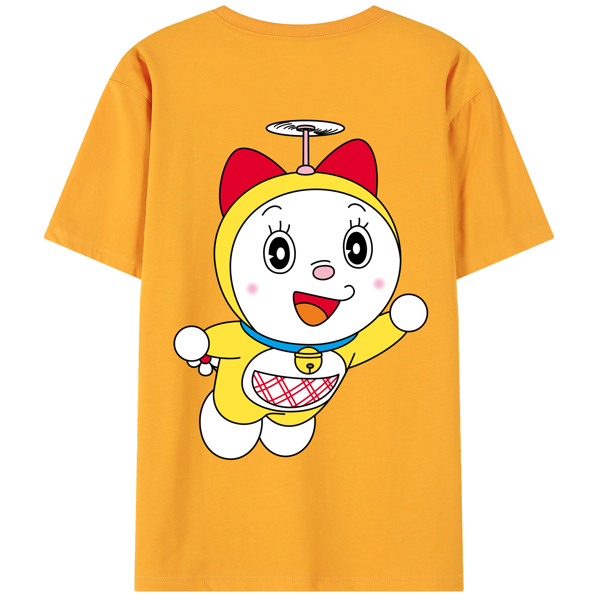 （画像用） ドラえもん ドラミ Doraemon Dorami 綿100％ メンズ半袖Tシャツ（バックプリント） 通気性
