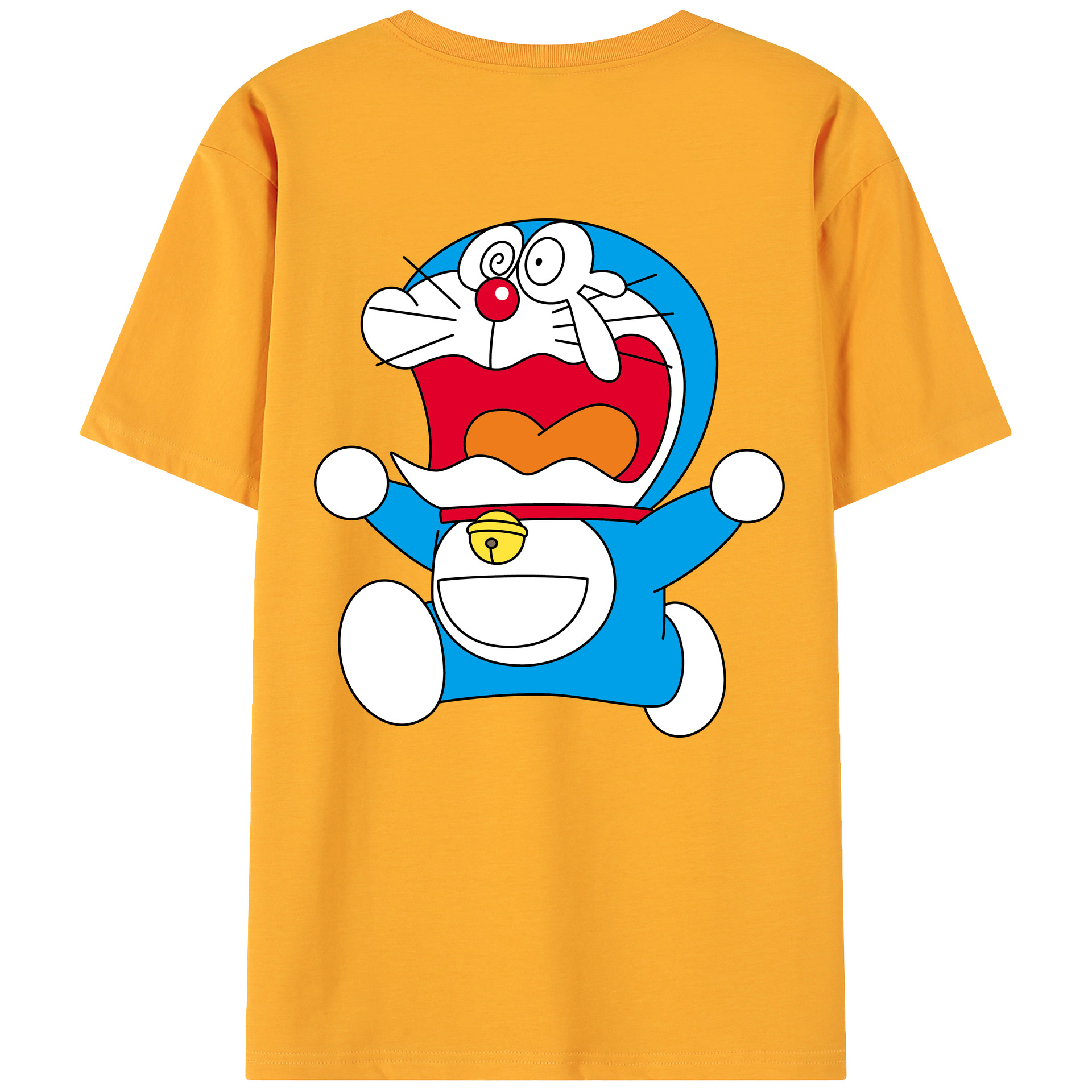 （画像用） ドラえもん Doraemon 綿100％ メンズ半袖Tシャツ（バックプリント） 通気性