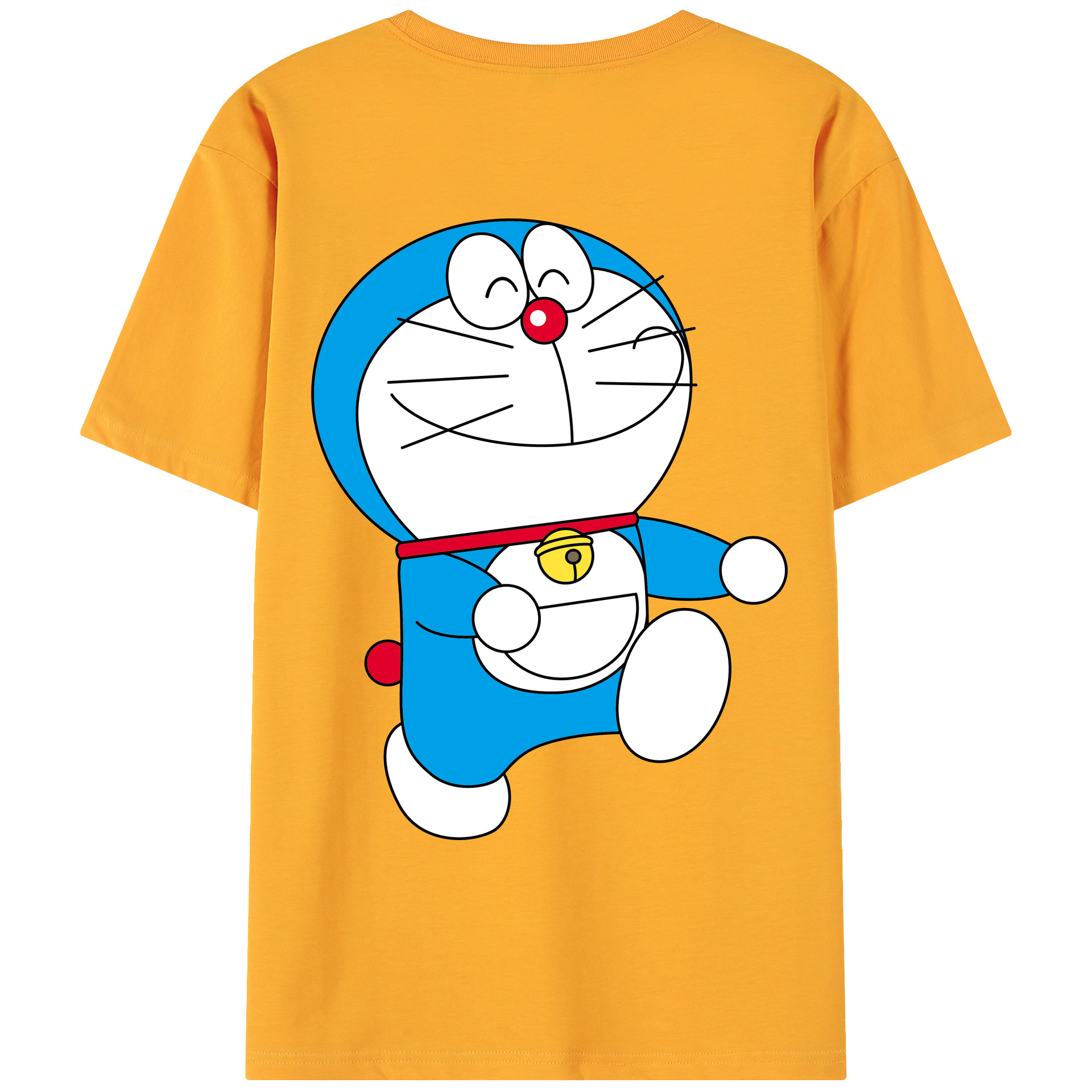 （画像用） ドラえもん Doraemon 綿100％ メンズ半袖Tシャツ（バックプリント） 通気性