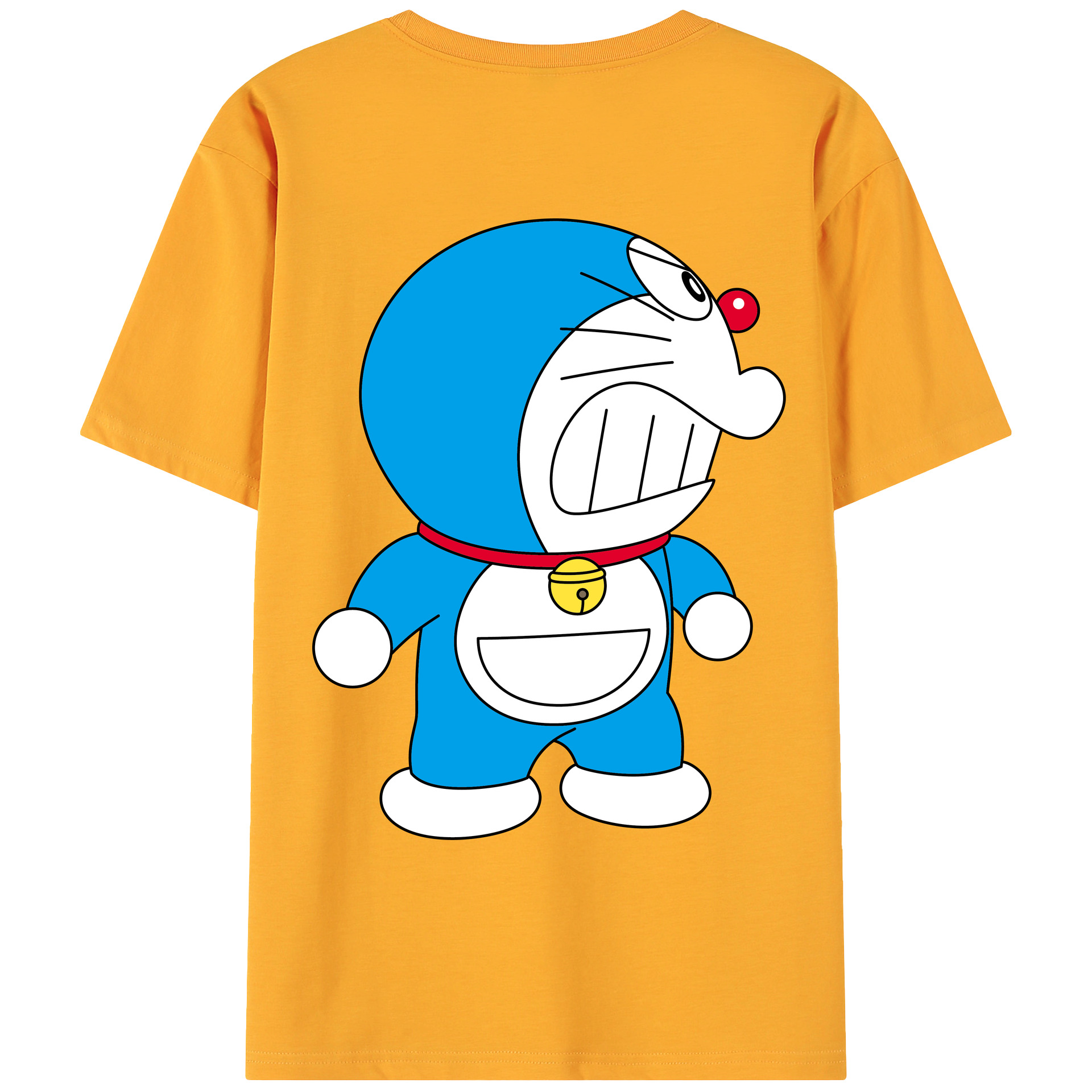 （画像用） ドラえもん Doraemon 綿100％ メンズ半袖Tシャツ（バックプリント） 通気性