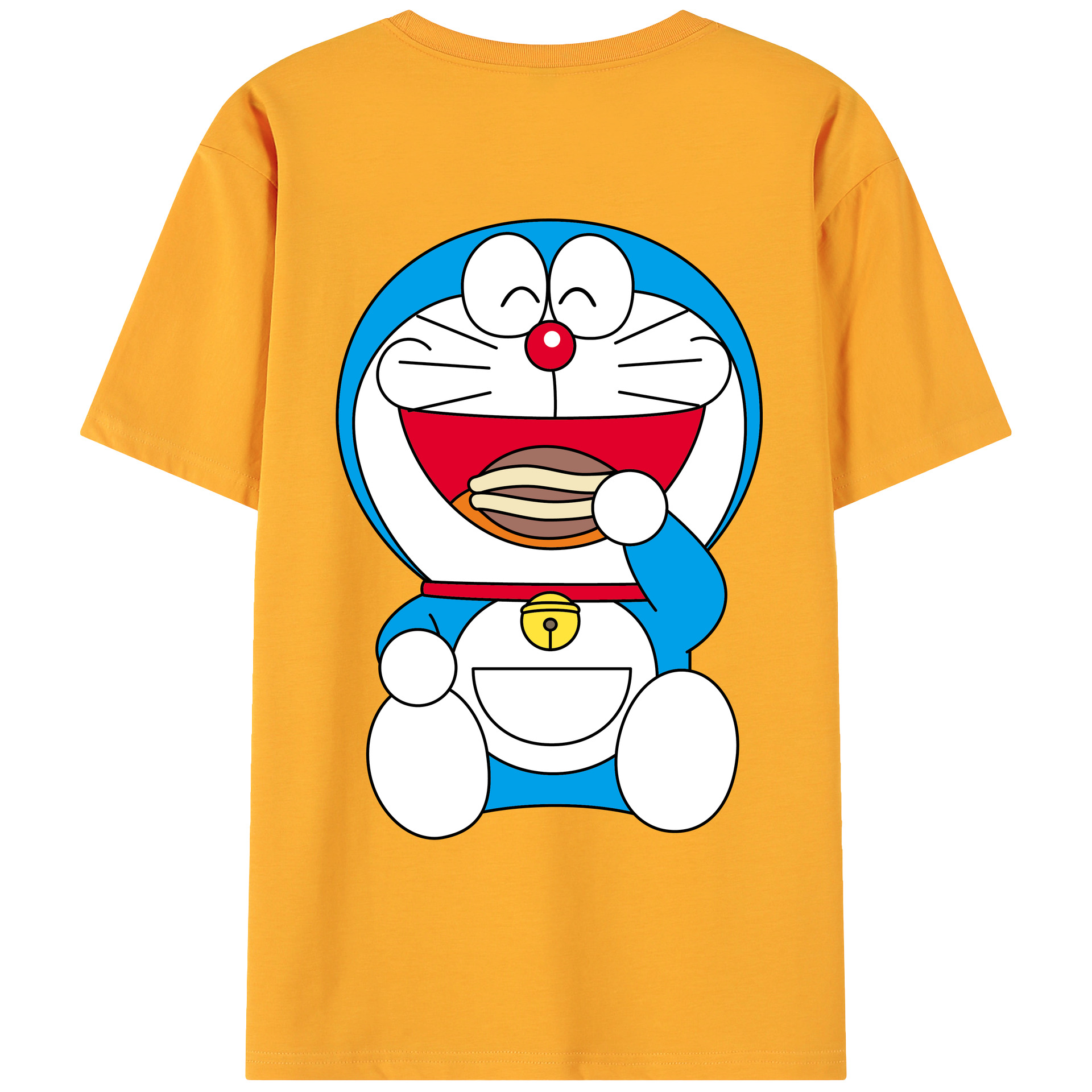 （画像用） ドラえもん Doraemon 綿100％ メンズ半袖Tシャツ（バックプリント） 通気性