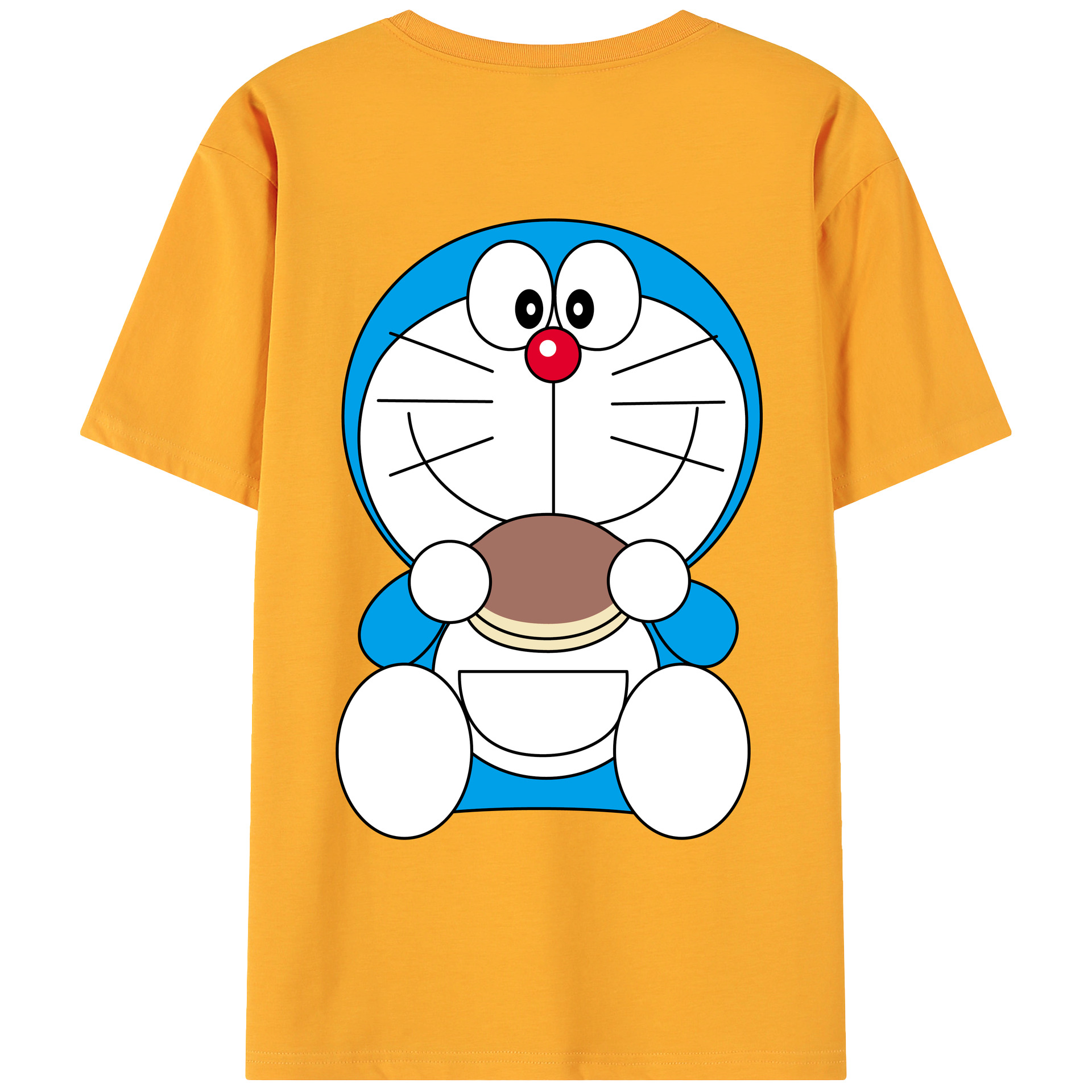 （画像用） ドラえもん Doraemon 綿100％ メンズ半袖Tシャツ（バックプリント） 通気性