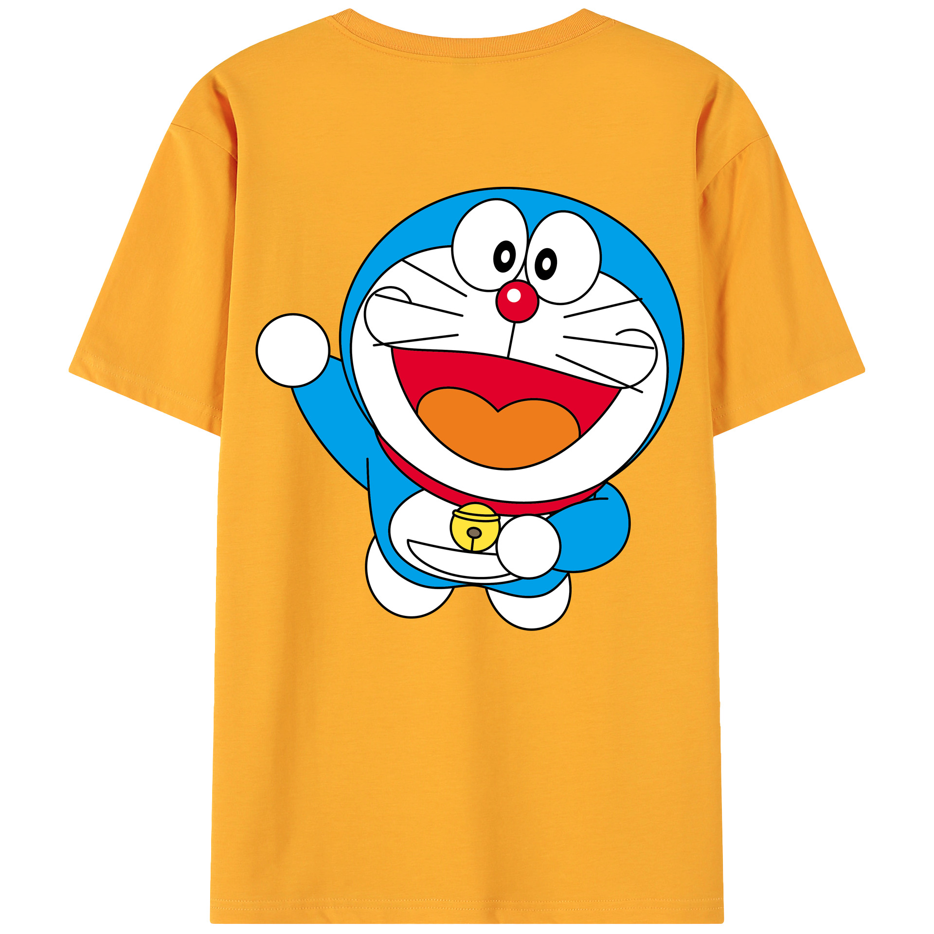 （画像用） ドラえもん Doraemon 綿100％ メンズ半袖Tシャツ（バックプリント） 通気性