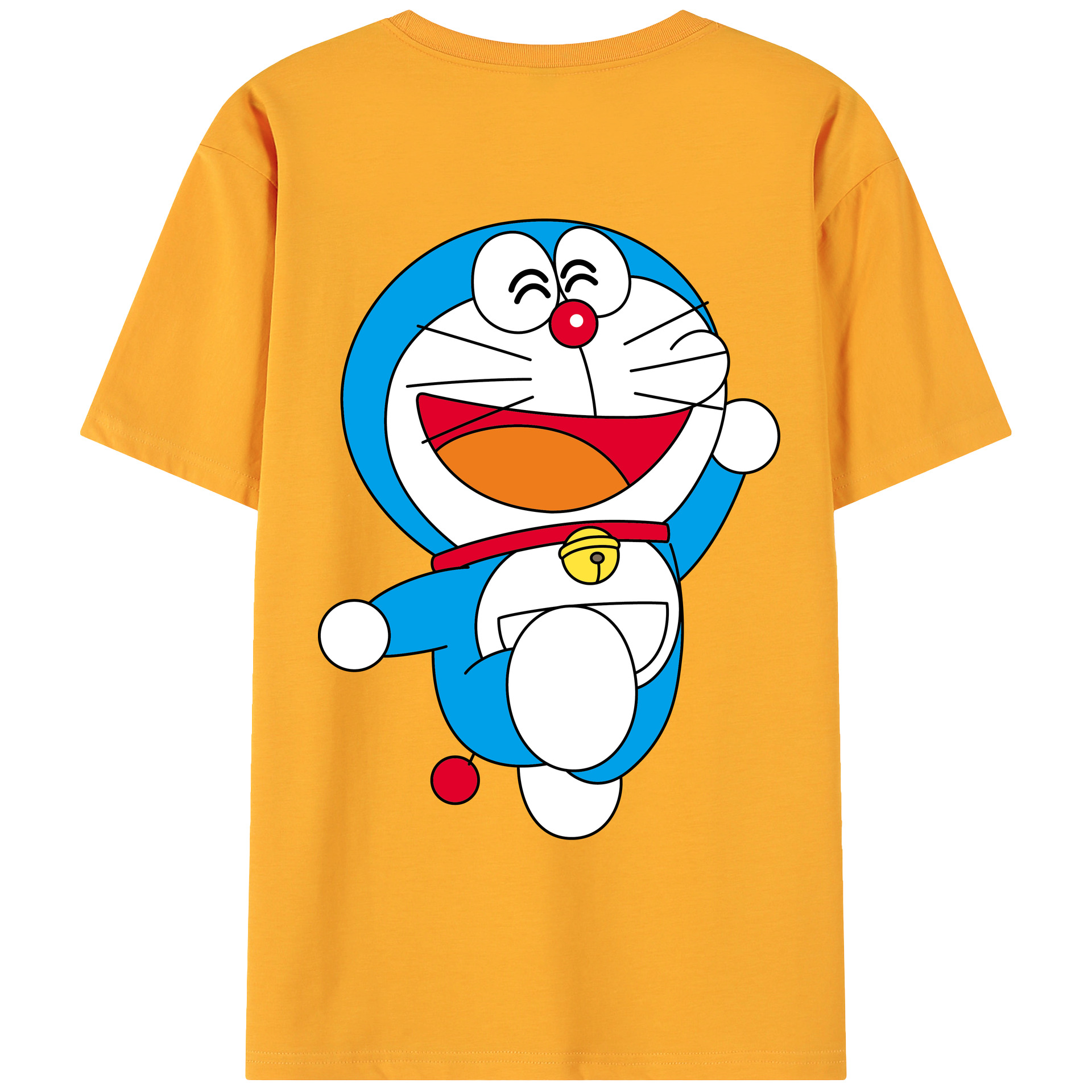 （画像用） ドラえもん Doraemon 綿100％ メンズ半袖Tシャツ（バックプリント） 通気性