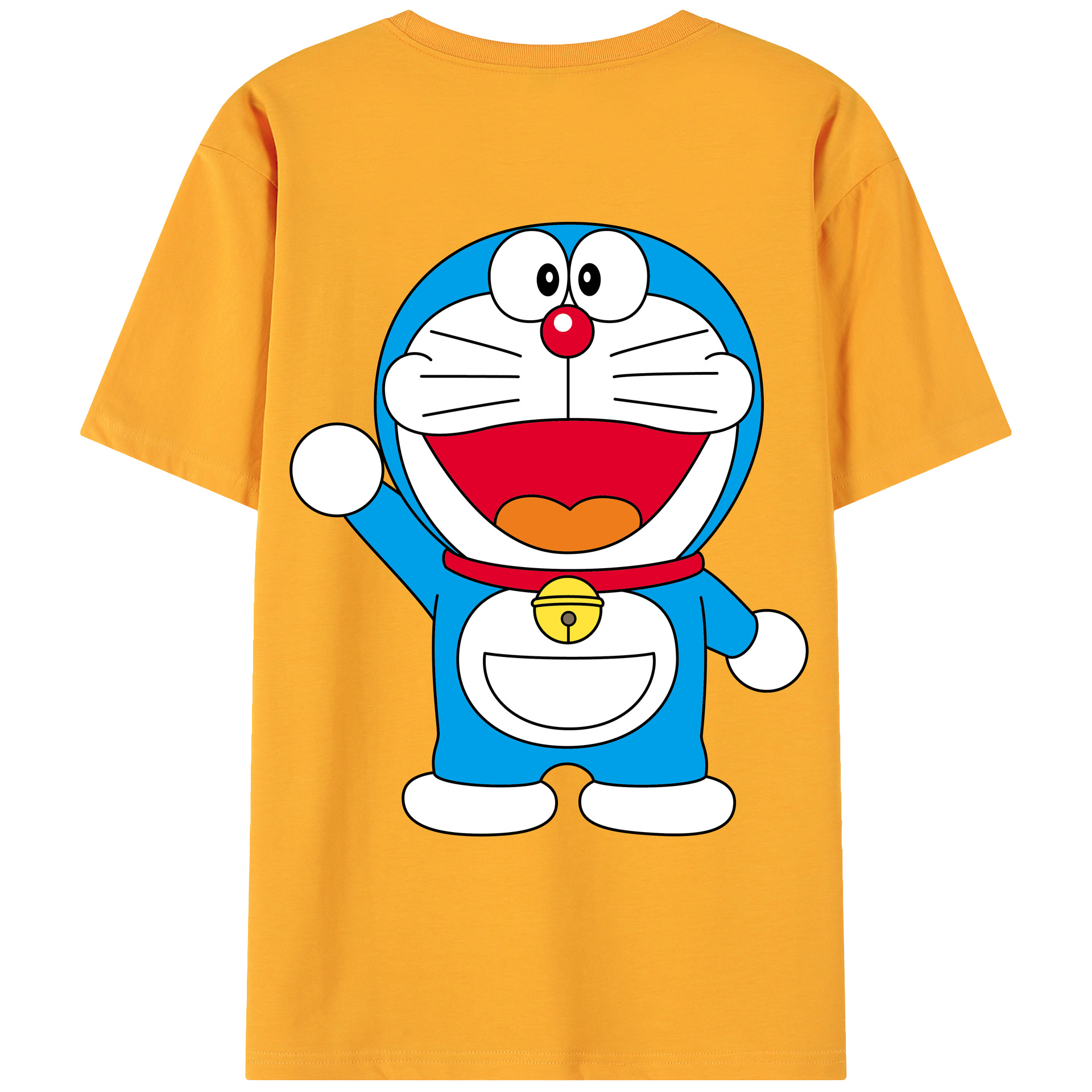 （画像用） ドラえもん Doraemon 綿100％ メンズ半袖Tシャツ（バックプリント） 通気性