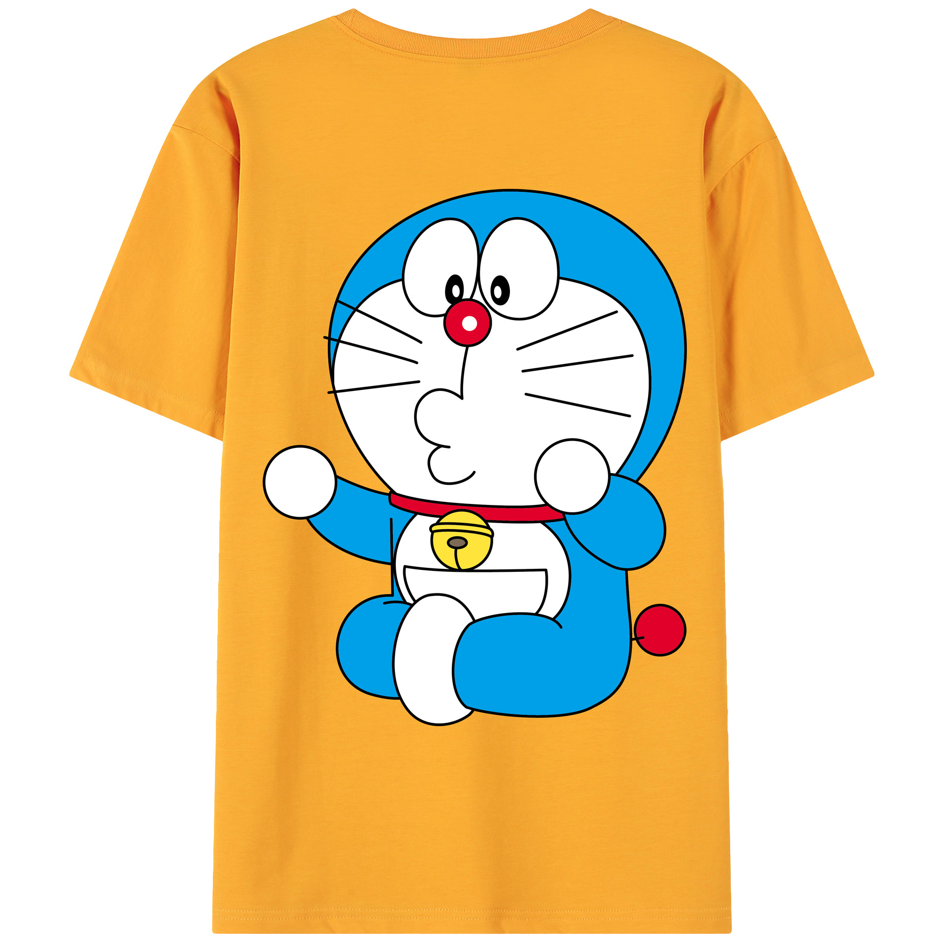 （画像用） ドラえもん Doraemon 綿100％ メンズ半袖Tシャツ（バックプリント） 通気性