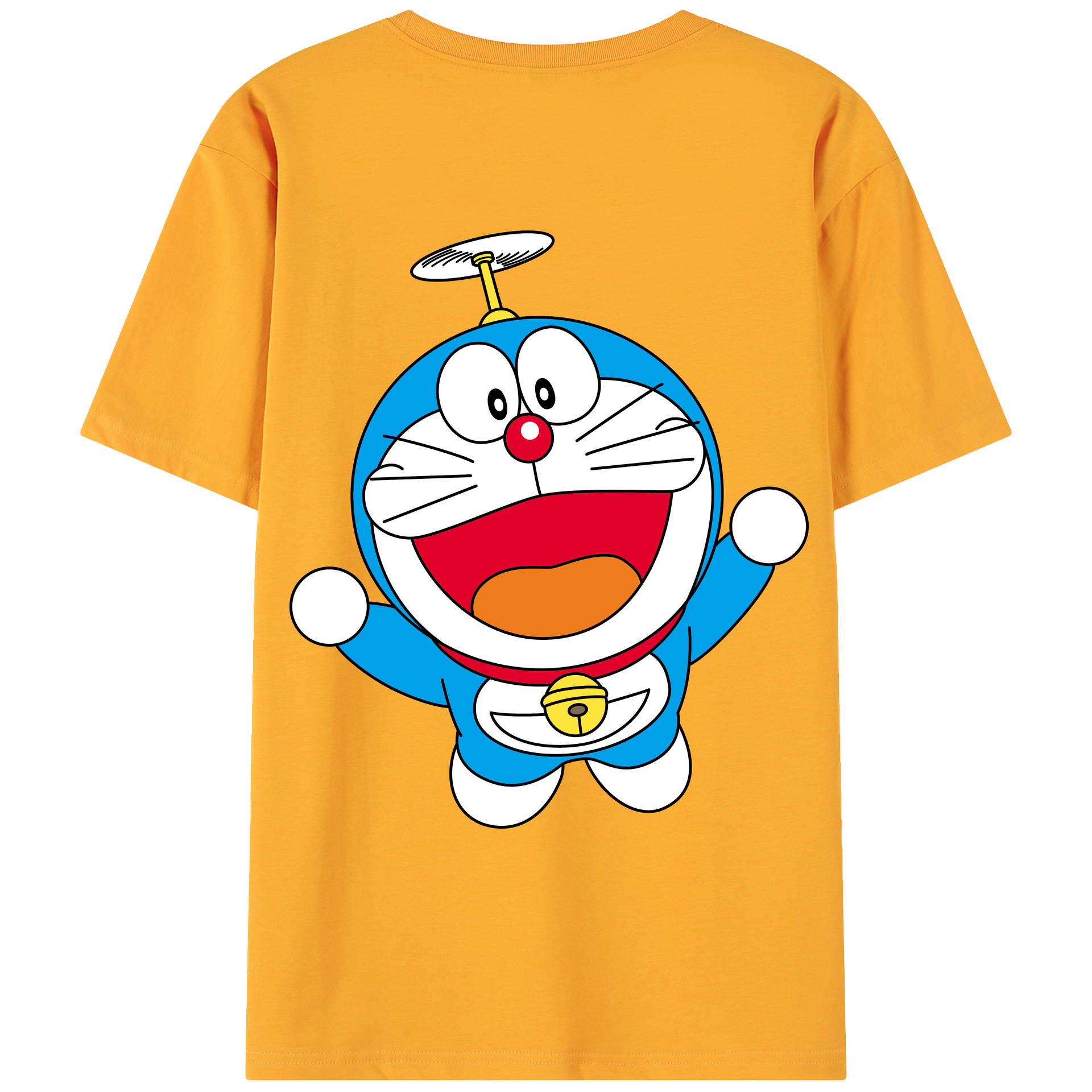 （画像用） ドラえもん Doraemon 綿100％ メンズ半袖Tシャツ（バックプリント） 通気性