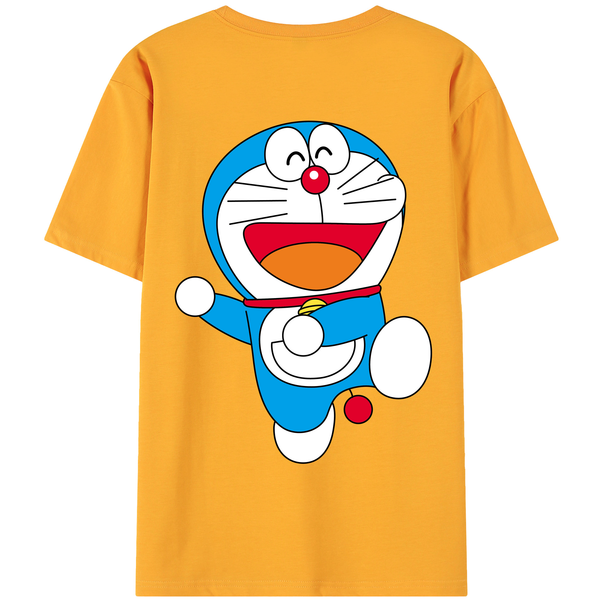（画像用） ドラえもん Doraemon 綿100％ メンズ半袖Tシャツ（バックプリント） 通気性
