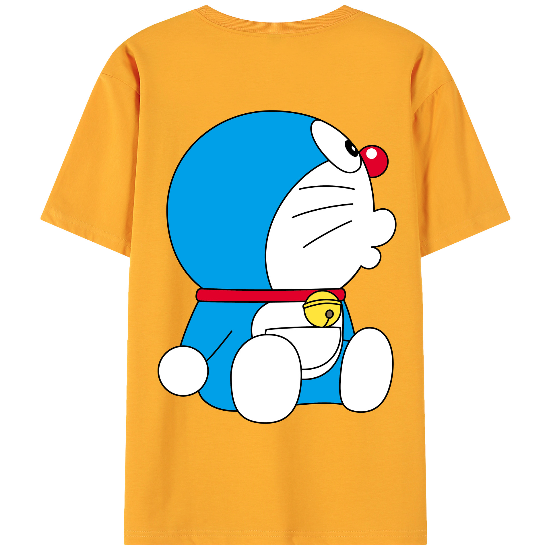 （画像用） ドラえもん Doraemon 綿100％ メンズ半袖Tシャツ（バックプリント） 通気性
