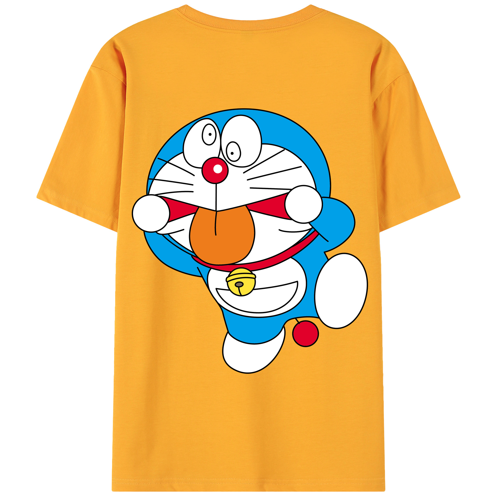 （画像用） ドラえもん Doraemon 綿100％ メンズ半袖Tシャツ（バックプリント） 通気性
