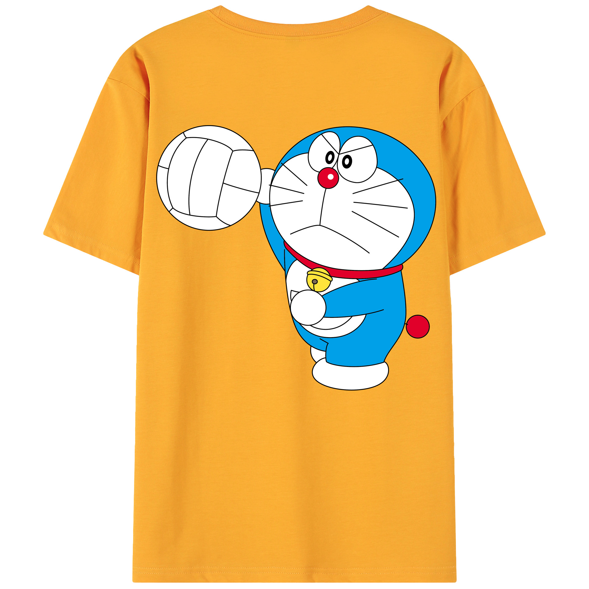 （画像用） ドラえもん Doraemon 綿100％ メンズ半袖Tシャツ（バックプリント） 通気性