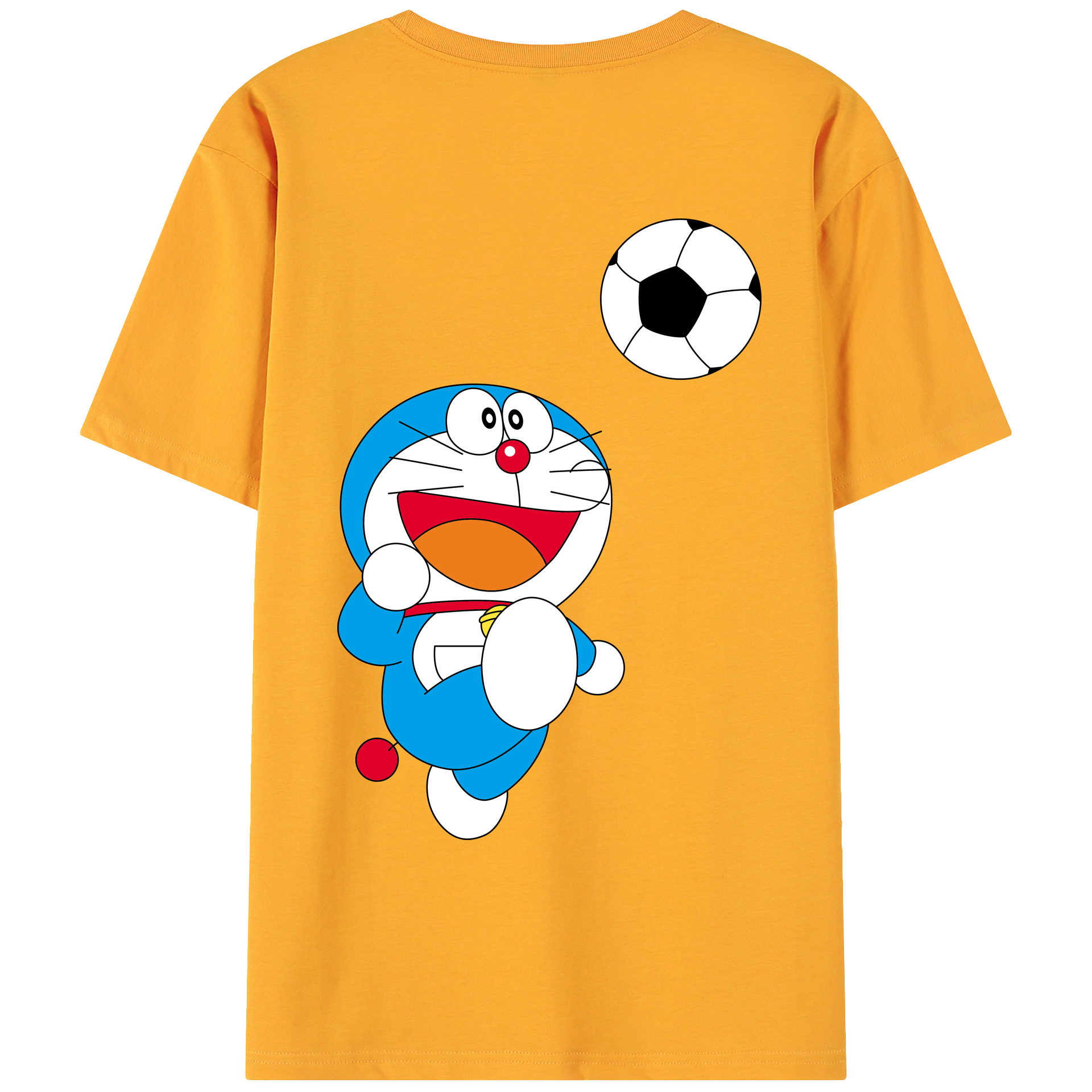 （画像用） ドラえもん Doraemon 綿100％ メンズ半袖Tシャツ（バックプリント） 通気性