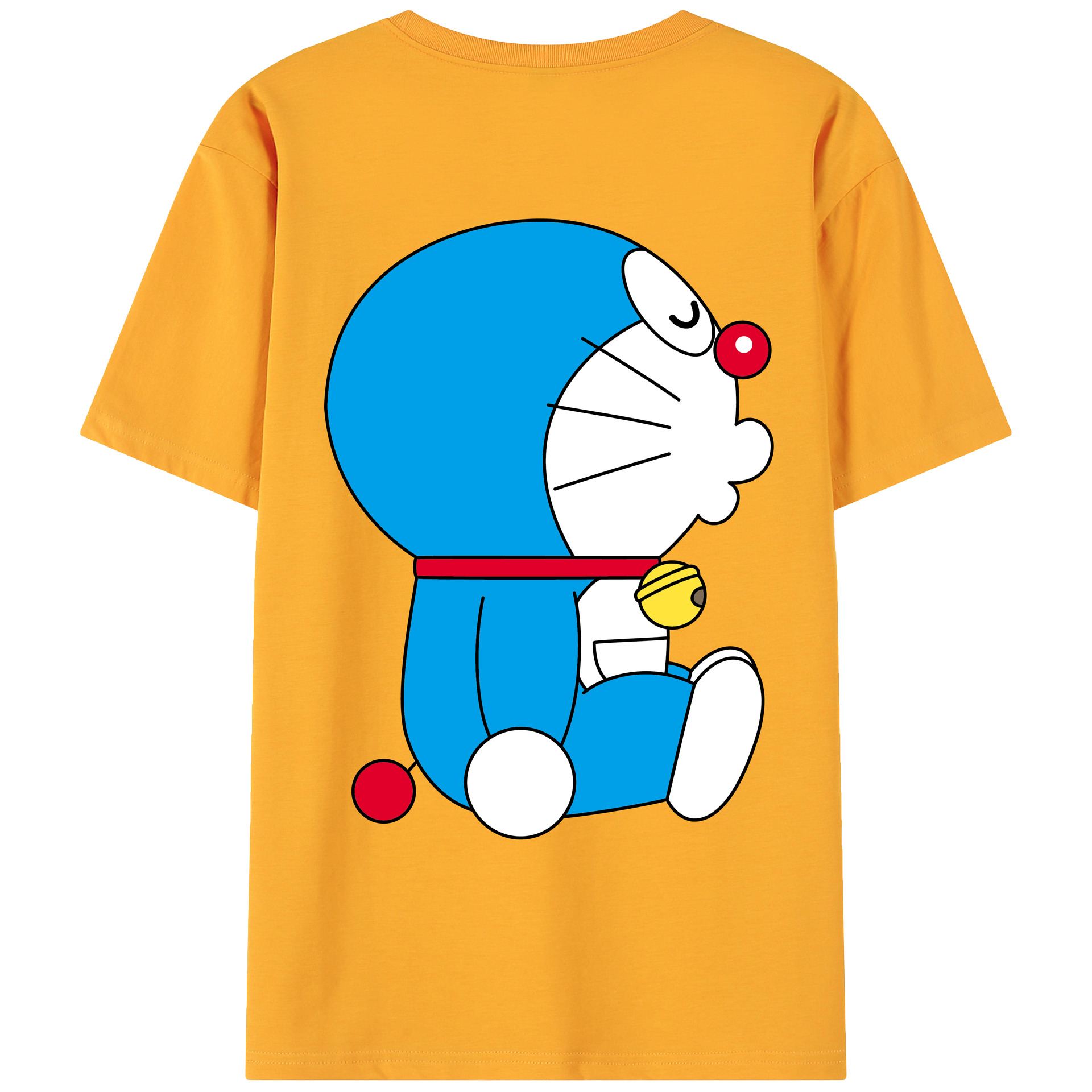 （画像用） ドラえもん Doraemon 綿100％ メンズ半袖Tシャツ（バックプリント） 通気性