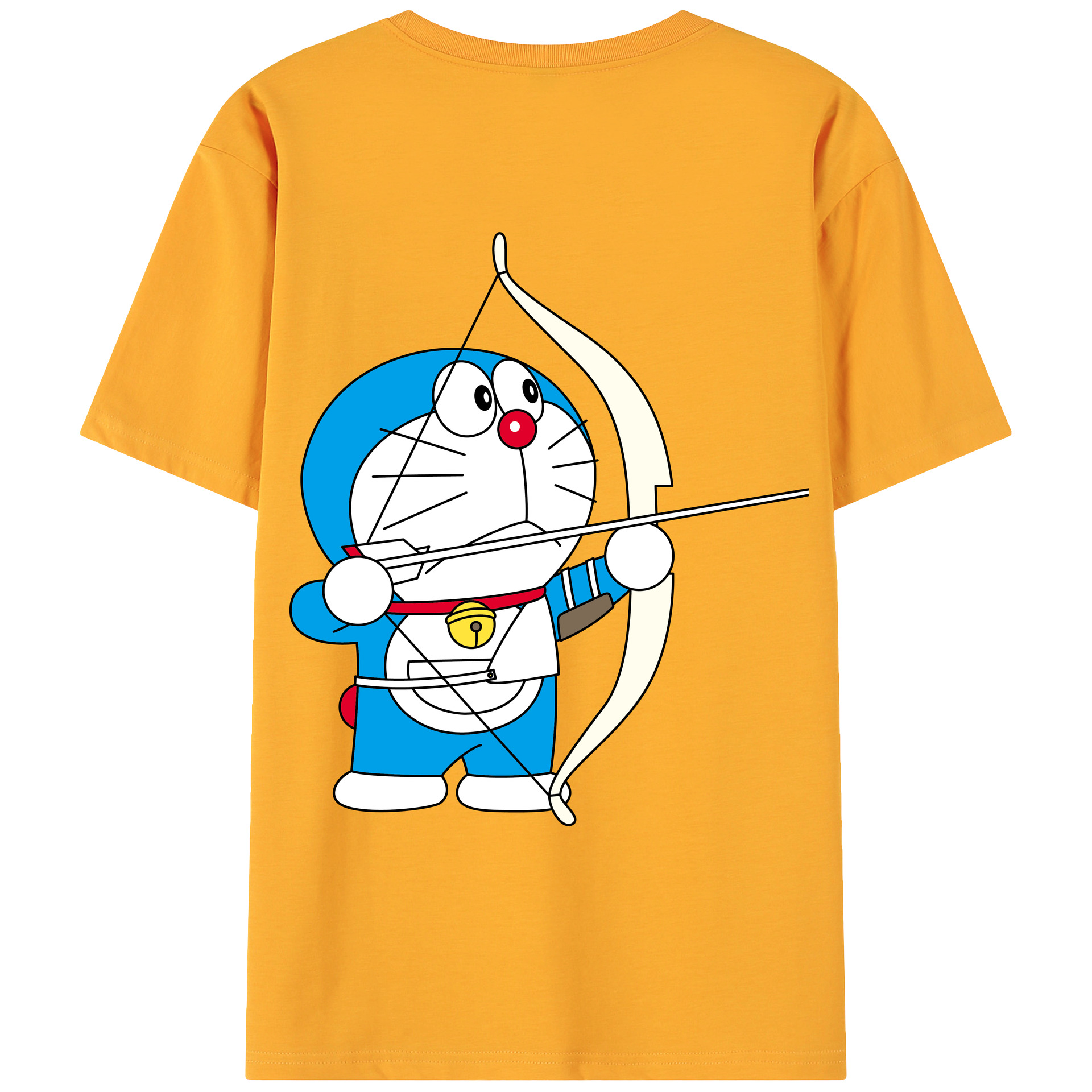 （画像用） ドラえもん Doraemon 綿100％ メンズ半袖Tシャツ（バックプリント） 通気性
