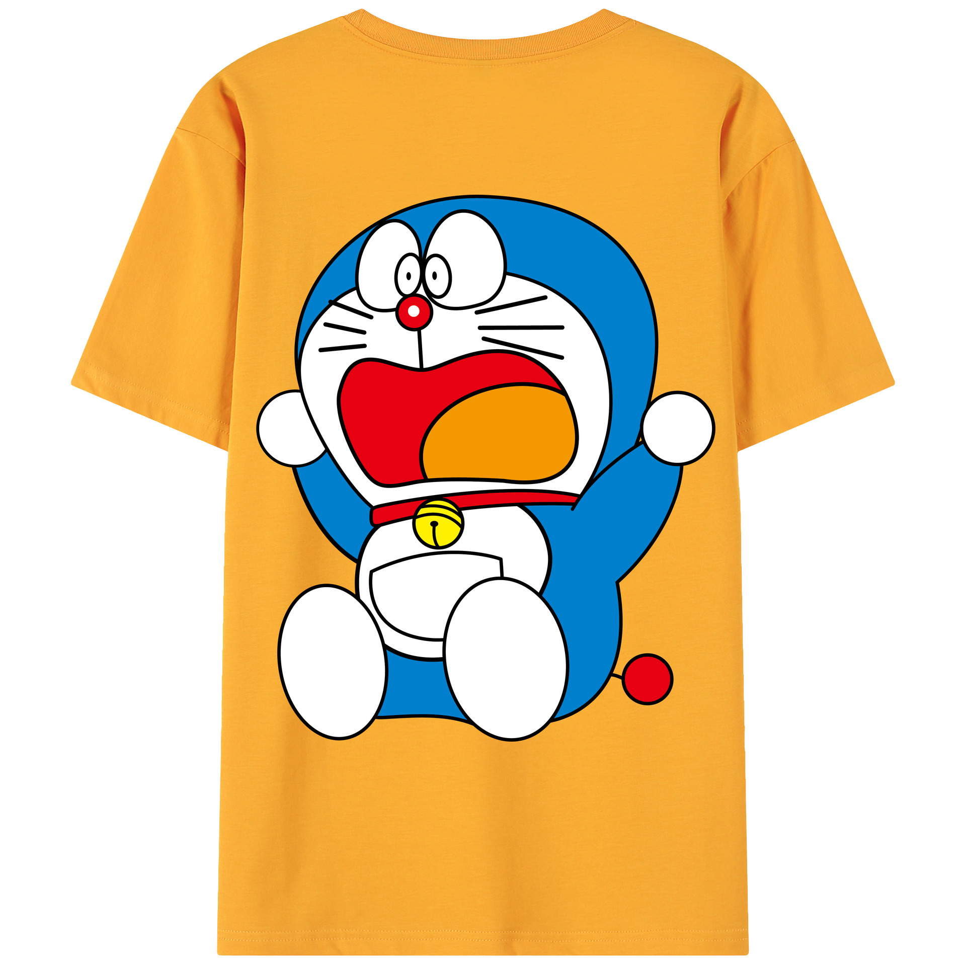 （画像用） ドラえもん Doraemon 綿100％ メンズ半袖Tシャツ（バックプリント） 通気性