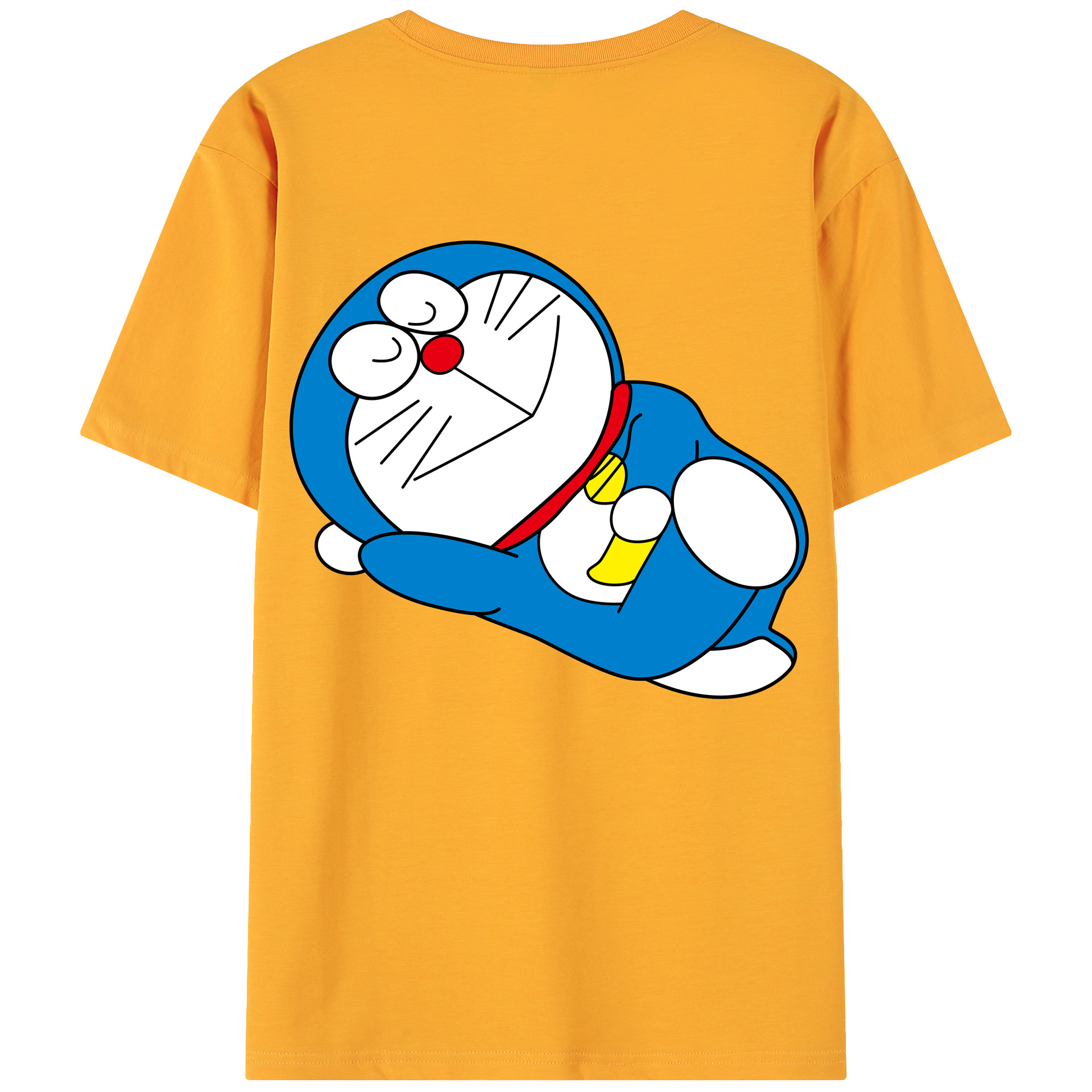 （画像用） ドラえもん Doraemon 綿100％ メンズ半袖Tシャツ（バックプリント） 通気性