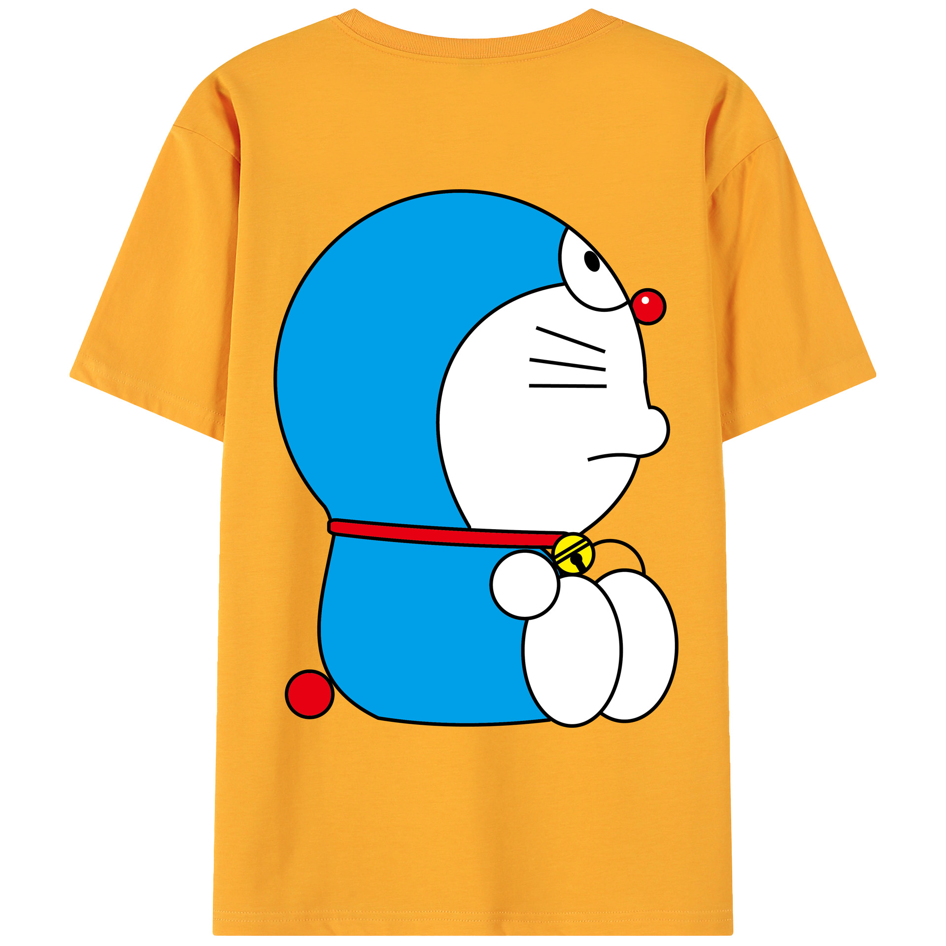 （画像用） ドラえもん Doraemon 綿100％ メンズ半袖Tシャツ（バックプリント） 通気性