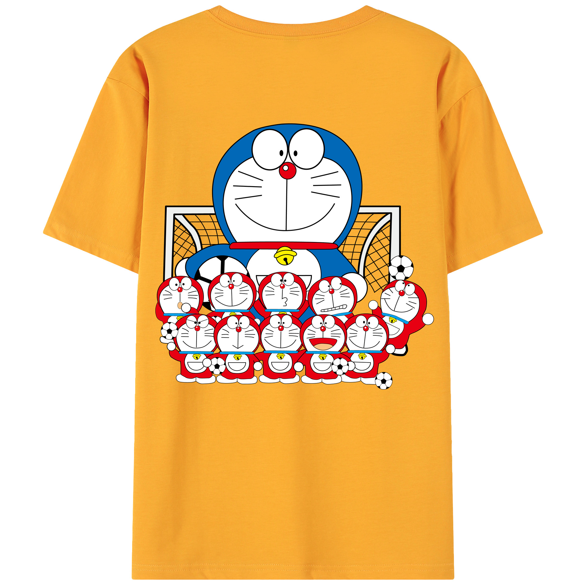（画像用） ドラえもん Doraemon 綿100％ メンズ半袖Tシャツ（バックプリント） 通気性