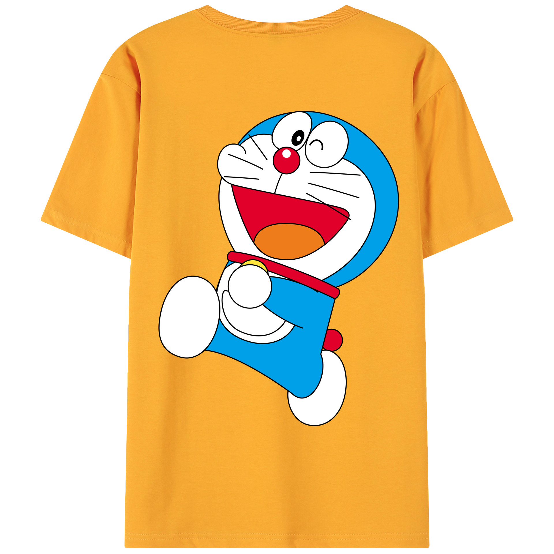 （画像用） ドラえもん Doraemon 綿100％ メンズ半袖Tシャツ（バックプリント） 通気性