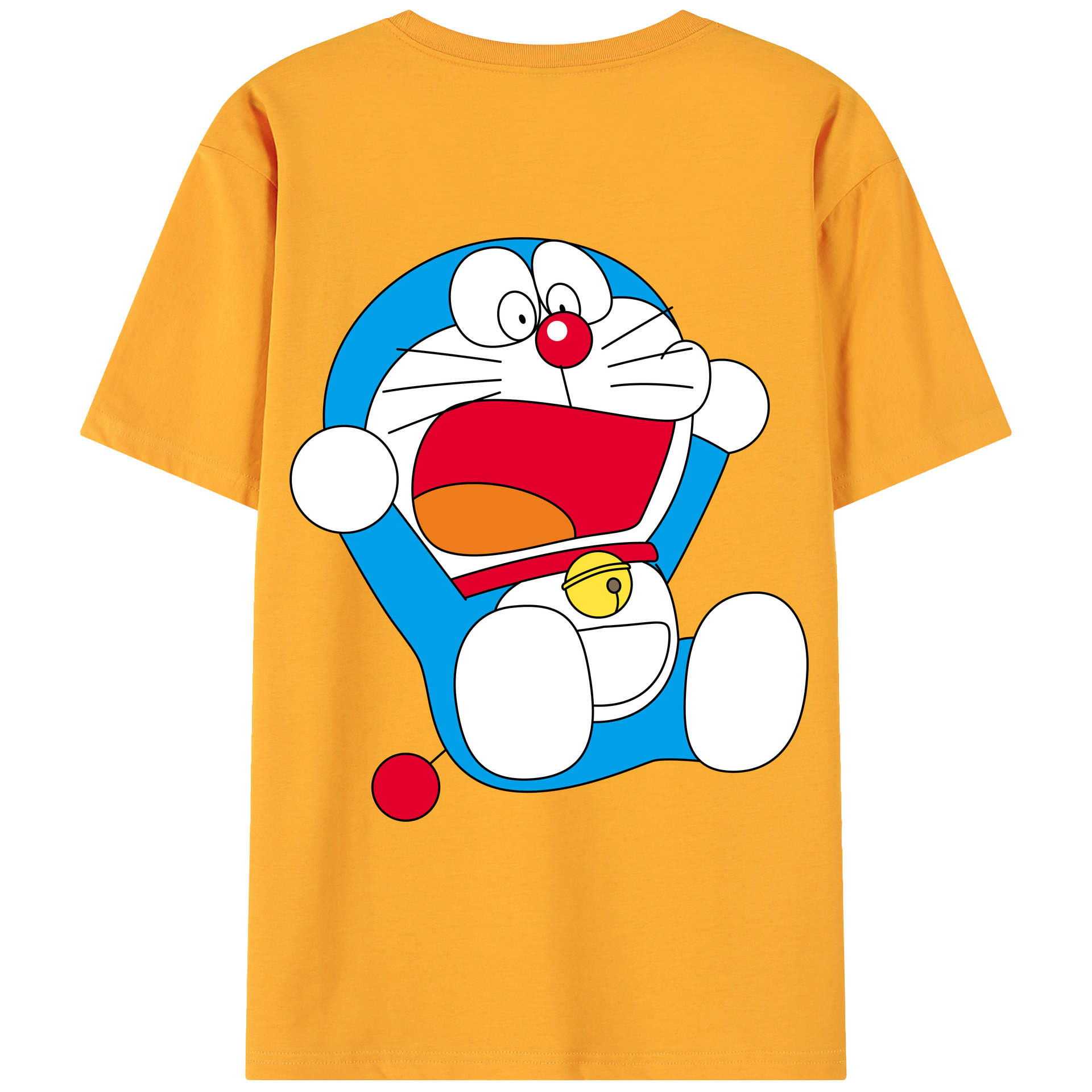 （画像用） ドラえもん Doraemon 綿100％ メンズ半袖Tシャツ（バックプリント） 通気性