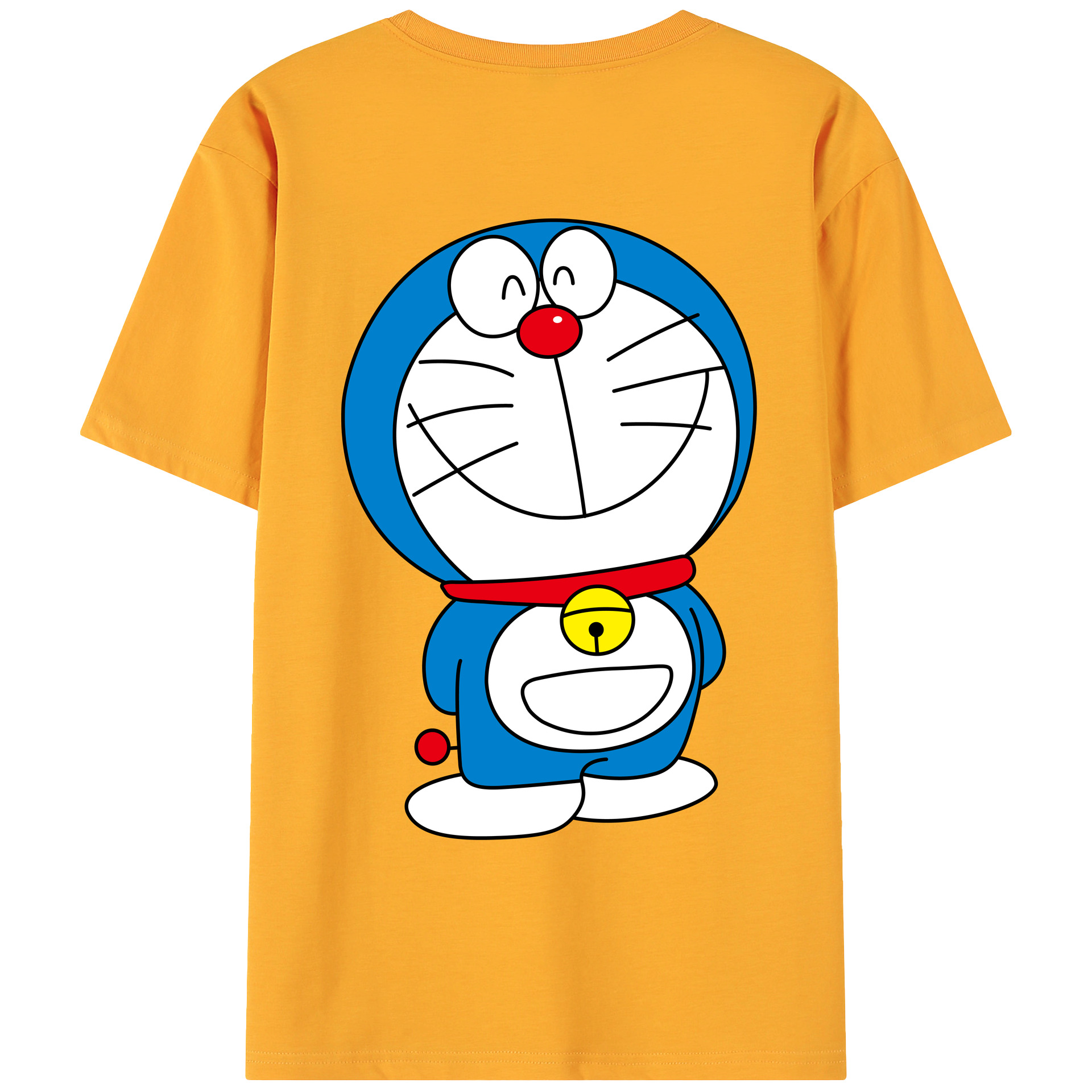 （画像用） ドラえもん Doraemon 綿100％ メンズ半袖Tシャツ（バックプリント） 通気性
