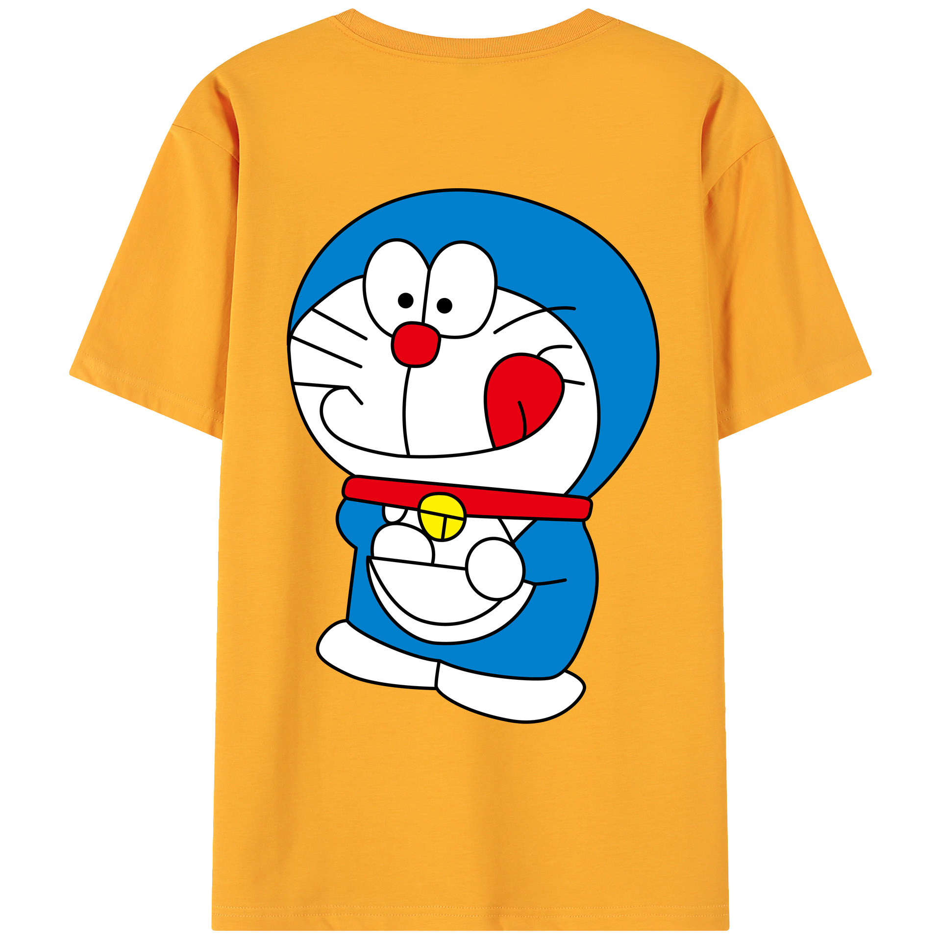 （画像用） ドラえもん Doraemon 綿100％ メンズ半袖Tシャツ（バックプリント） 通気性