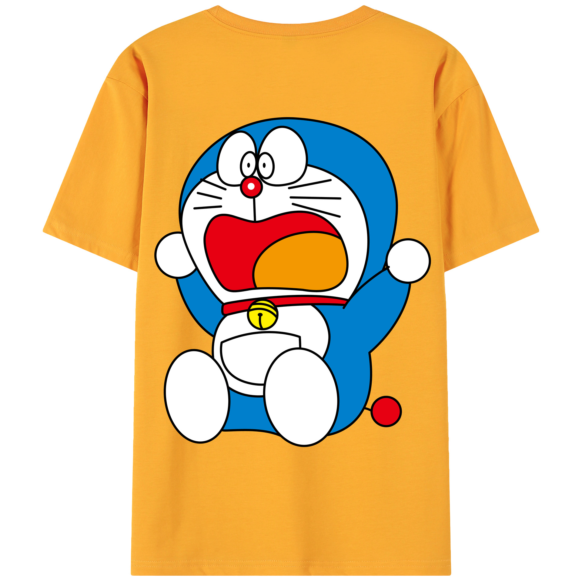 （画像用） ドラえもん Doraemon 綿100％ メンズ半袖Tシャツ（バックプリント） 通気性