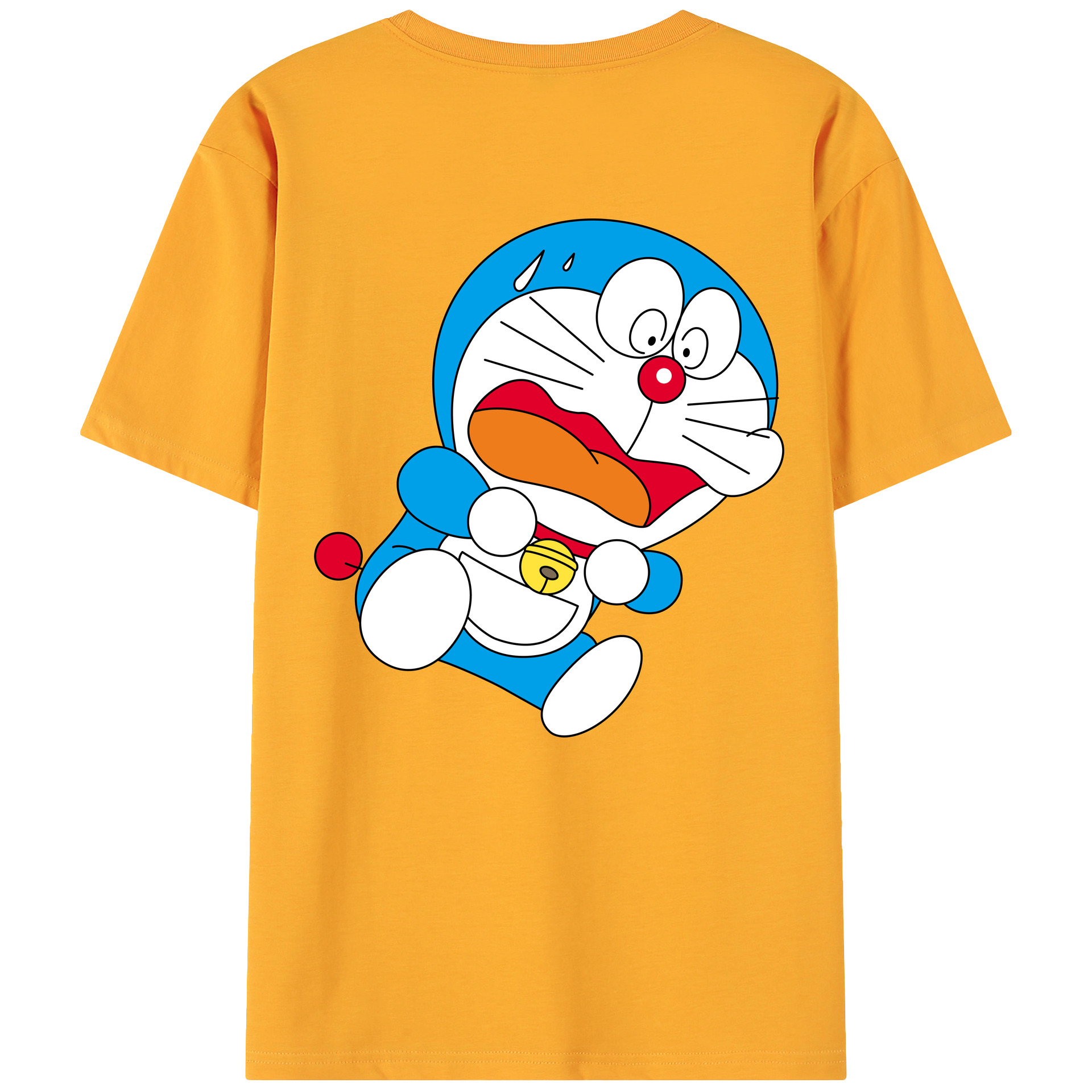 （画像用） ドラえもん Doraemon 綿100％ メンズ半袖Tシャツ（バックプリント） 通気性