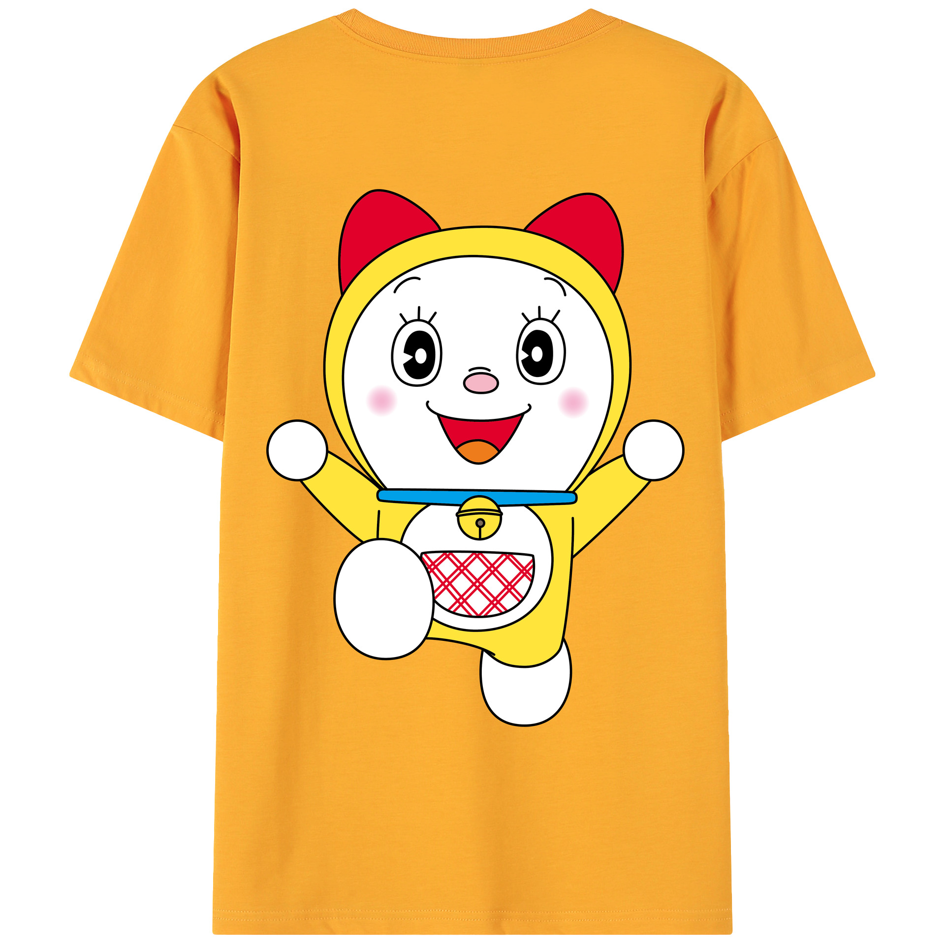 （画像用） ドラえもん ドラミ Doraemon Dorami 綿100％ メンズ半袖Tシャツ（バックプリント） 通気性