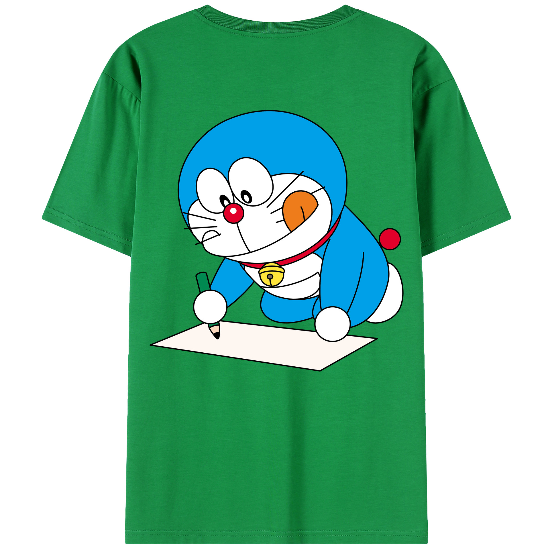（画像用） ドラえもん Doraemon 綿100％ メンズ半袖Tシャツ（バックプリント） 通気性