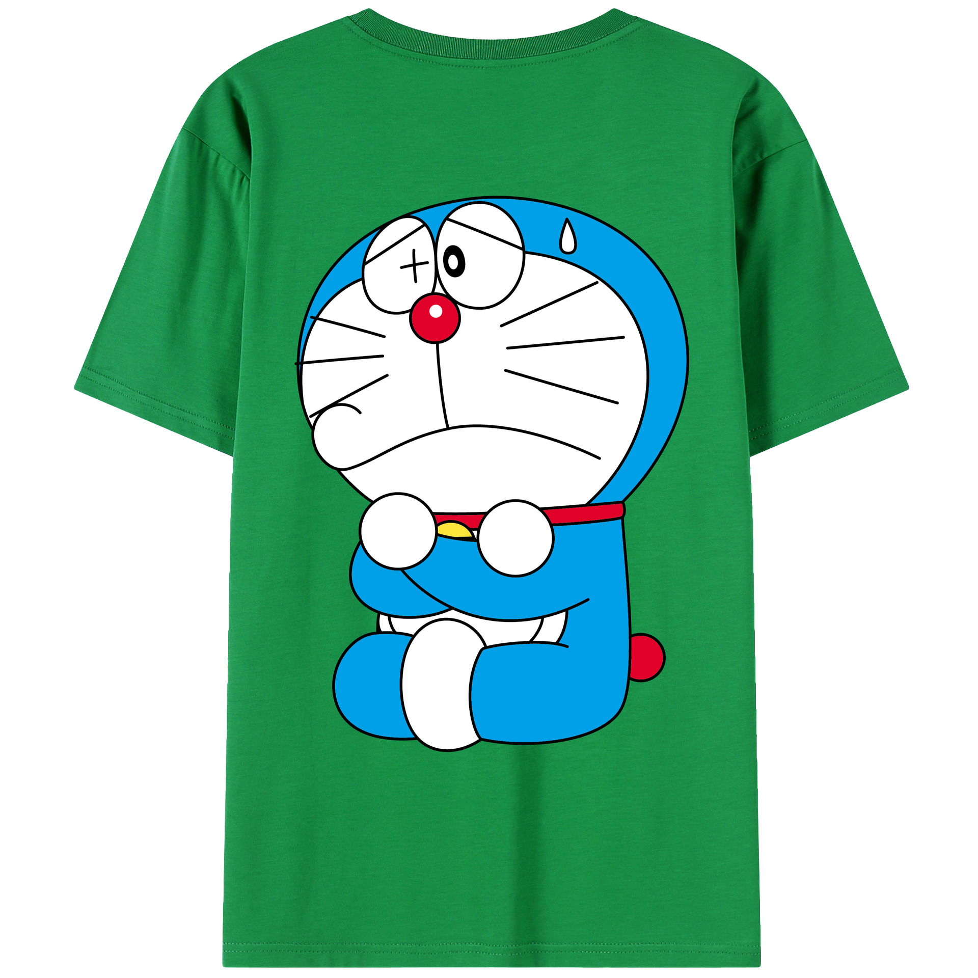 （画像用） ドラえもん Doraemon 綿100％ メンズ半袖Tシャツ（バックプリント） 通気性