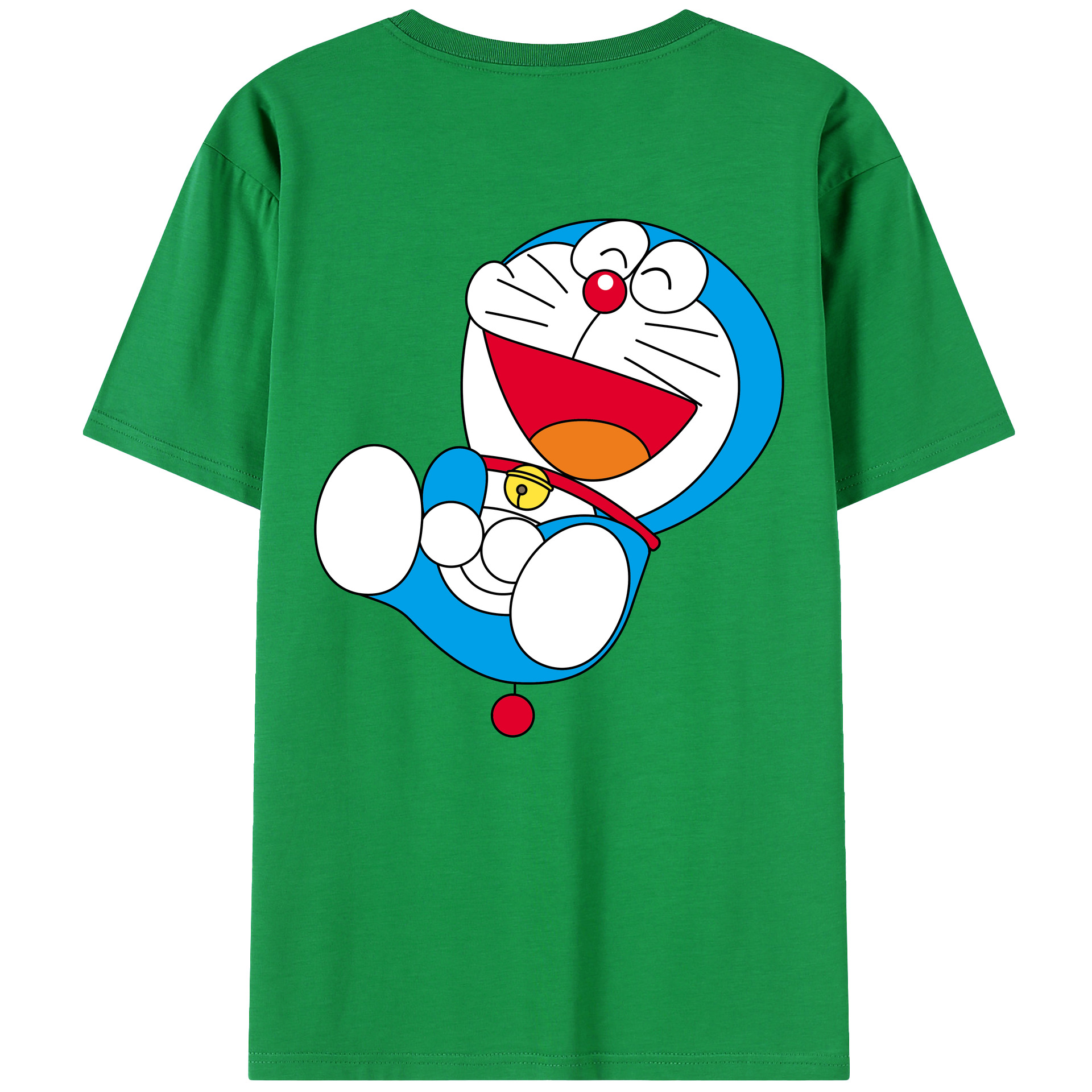 （画像用） ドラえもん Doraemon 綿100％ メンズ半袖Tシャツ（バックプリント） 通気性