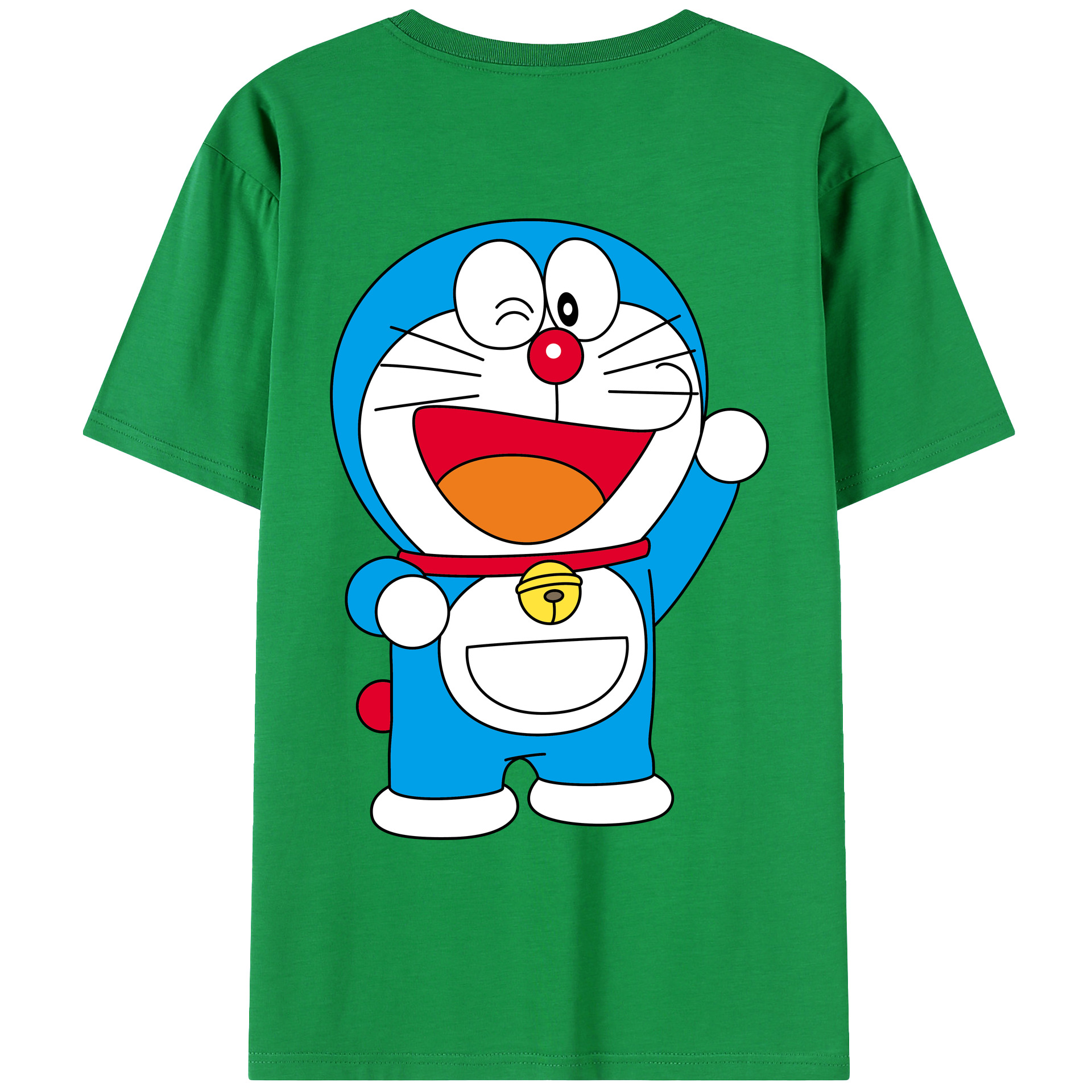（画像用） ドラえもん Doraemon 綿100％ メンズ半袖Tシャツ（バックプリント） 通気性